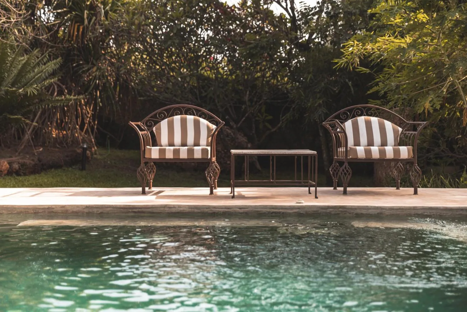 Swimming pool in Bamboo House B&B