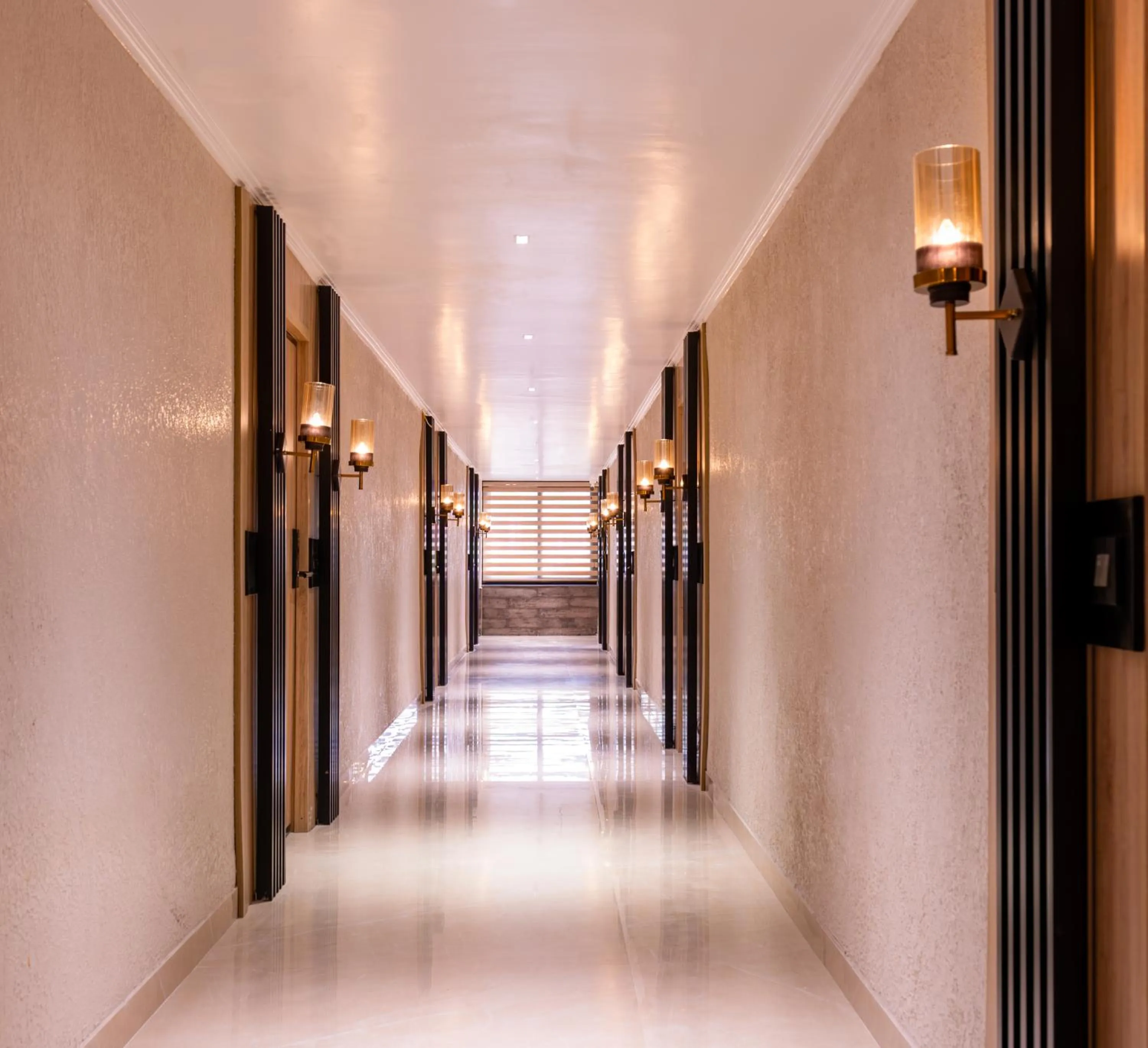 Lobby or reception in Alpine hotel and villas