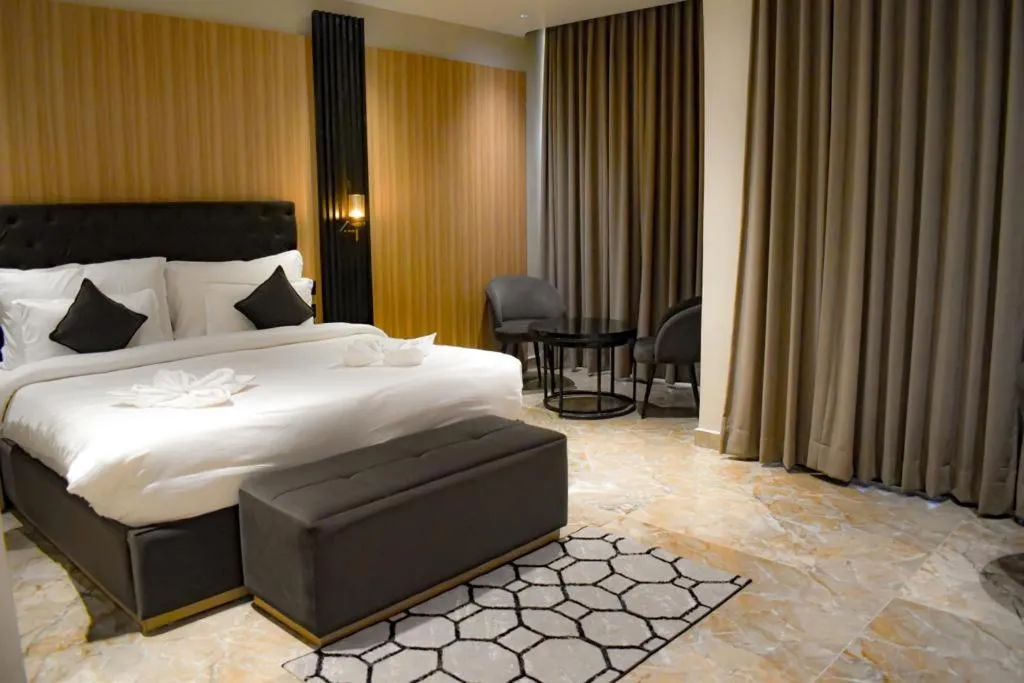 Bed in Alpine hotel and villas