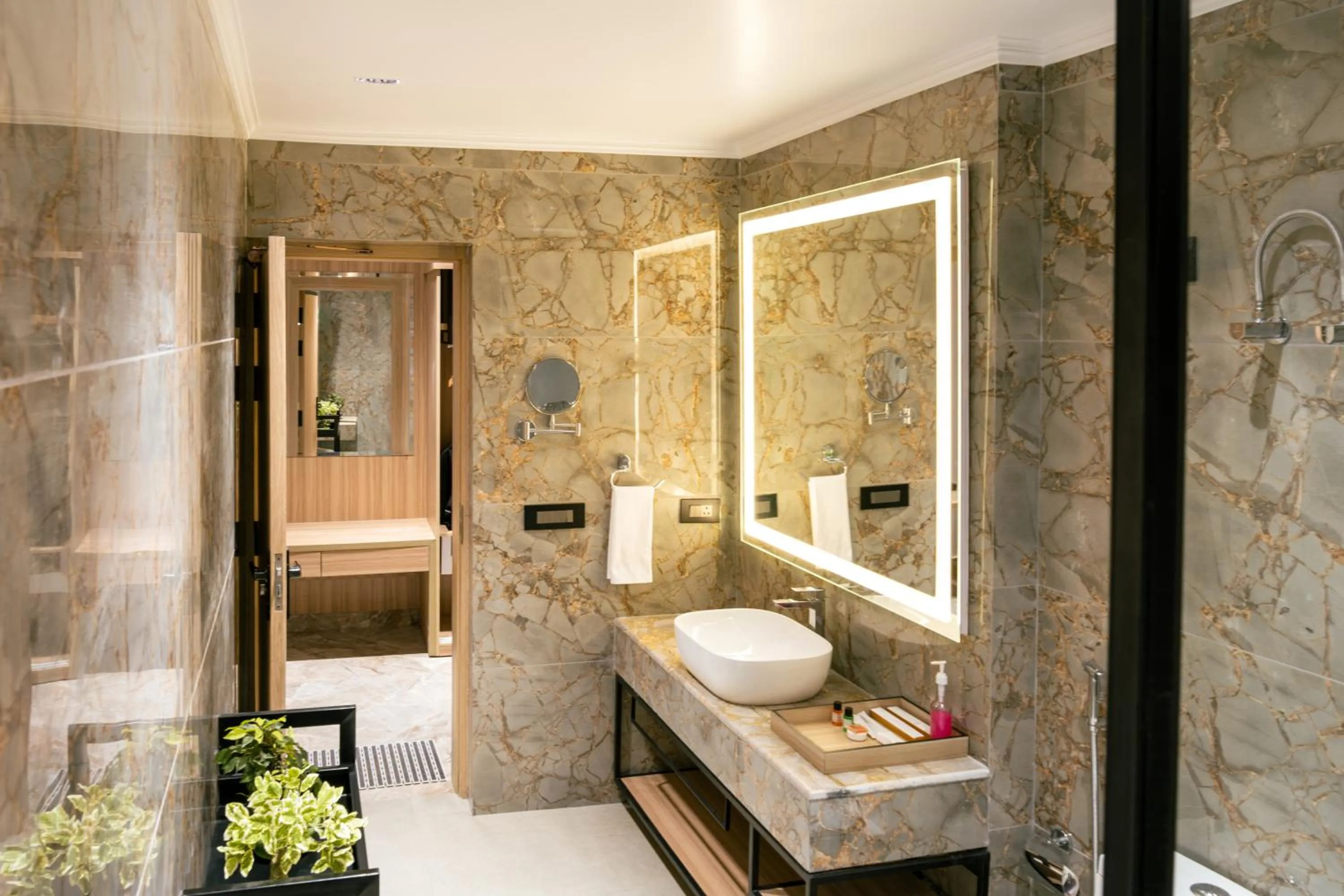 Bathroom in Alpine hotel and villas