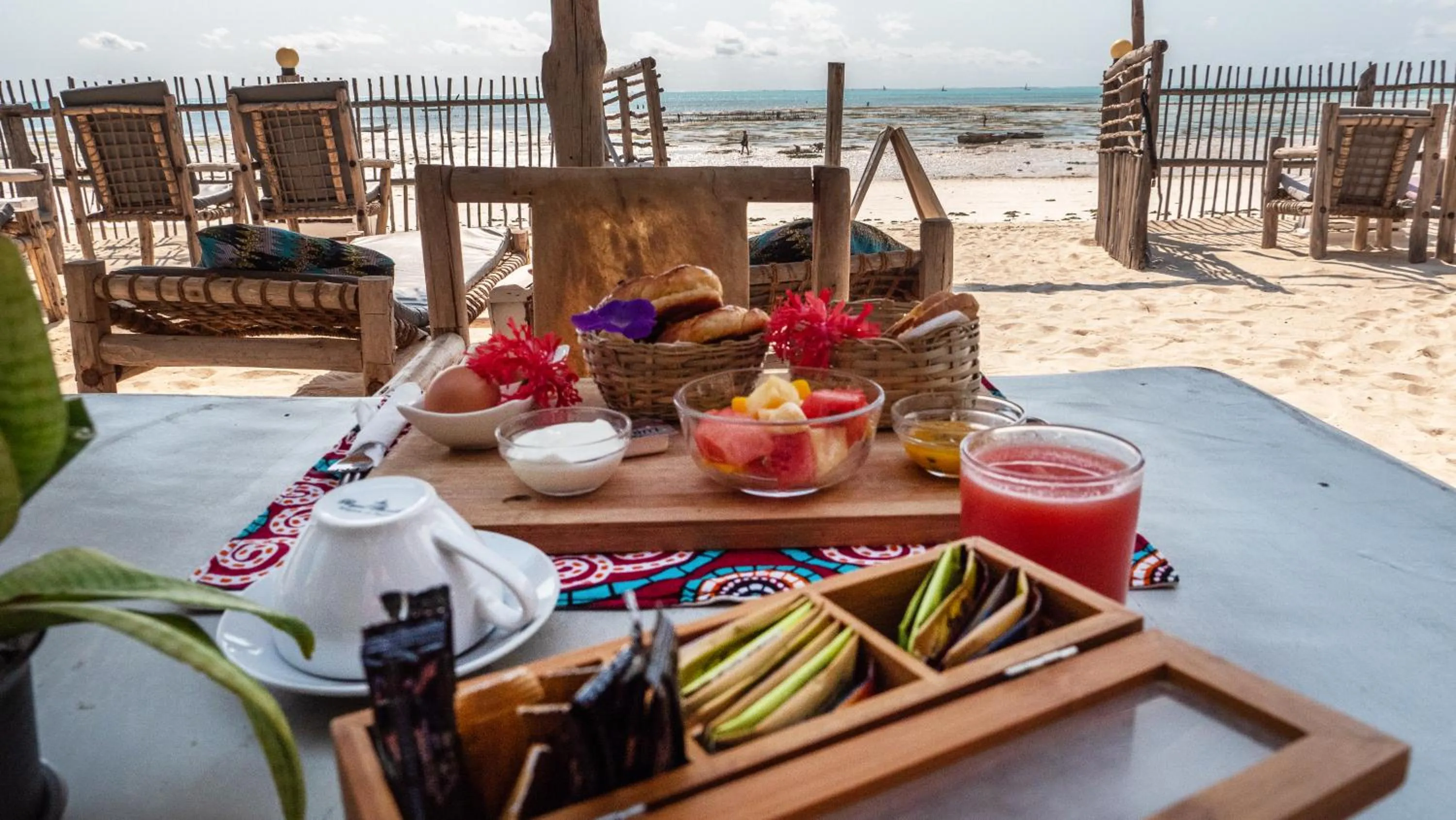 Breakfast in Bahari Beach Bungalows