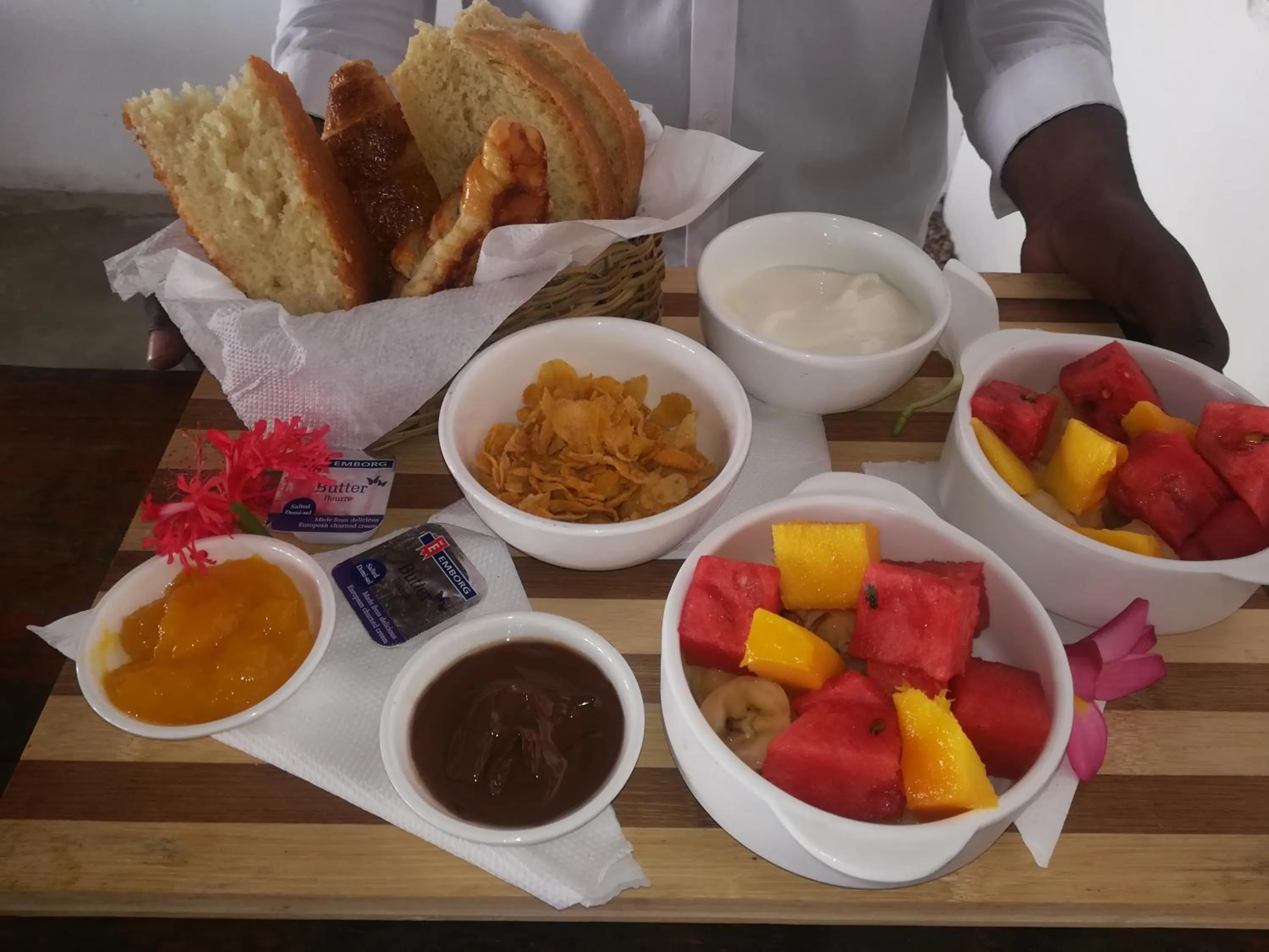 Breakfast in Bahari Beach Bungalows