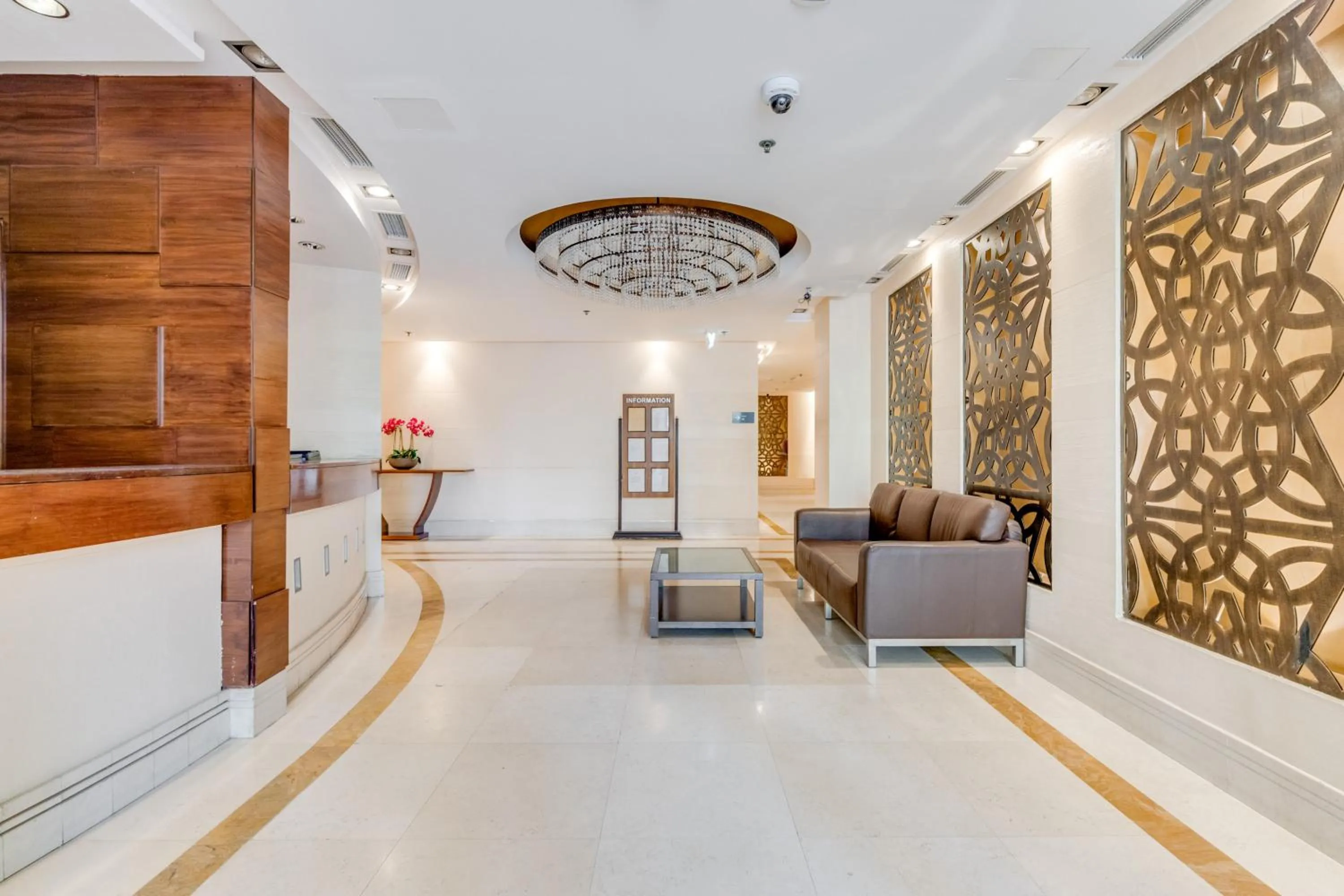 Lobby or reception in GLOBALSTAY. Modern Apartments steps to JBR Beach