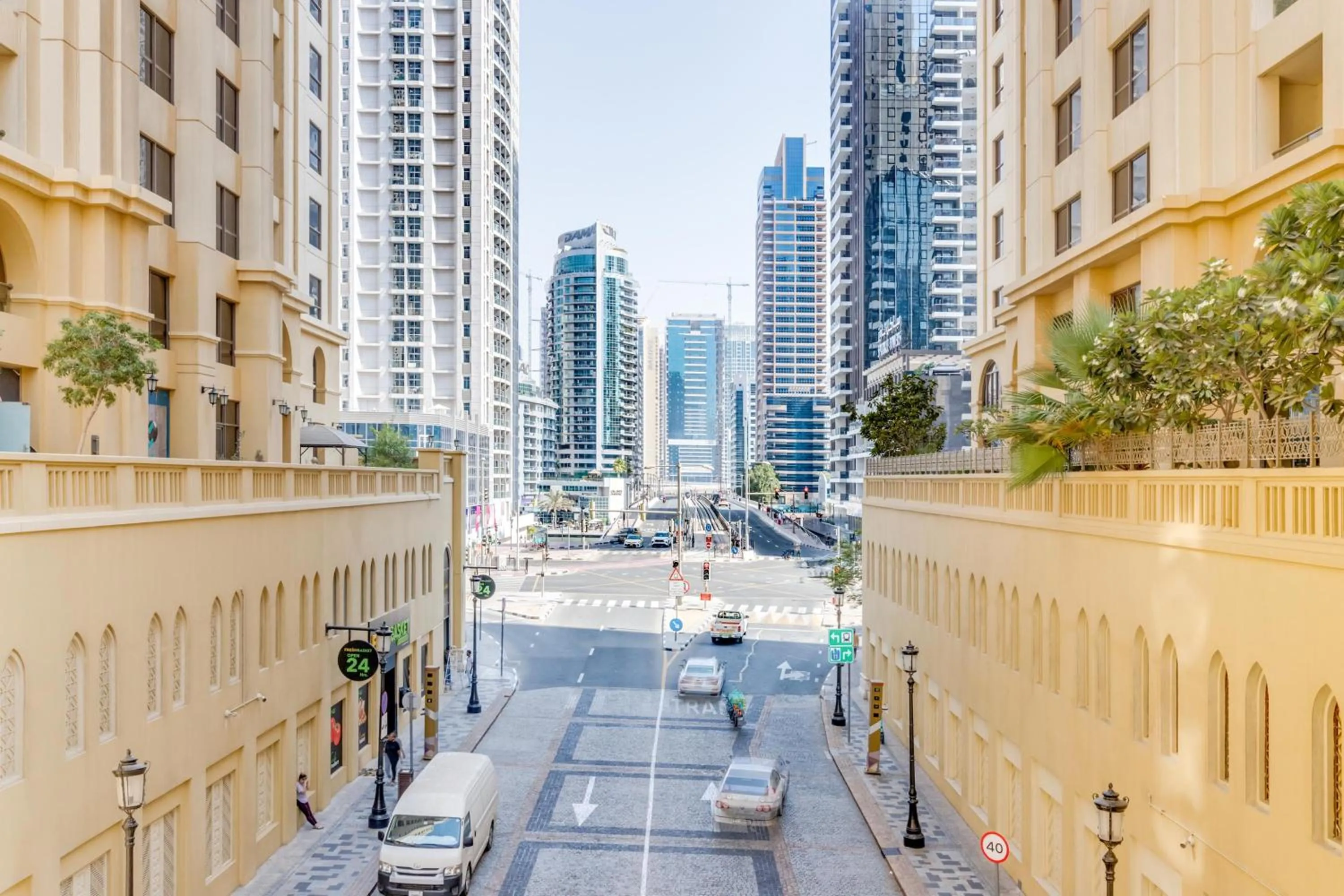 City view in GLOBALSTAY. Modern Apartments steps to JBR Beach