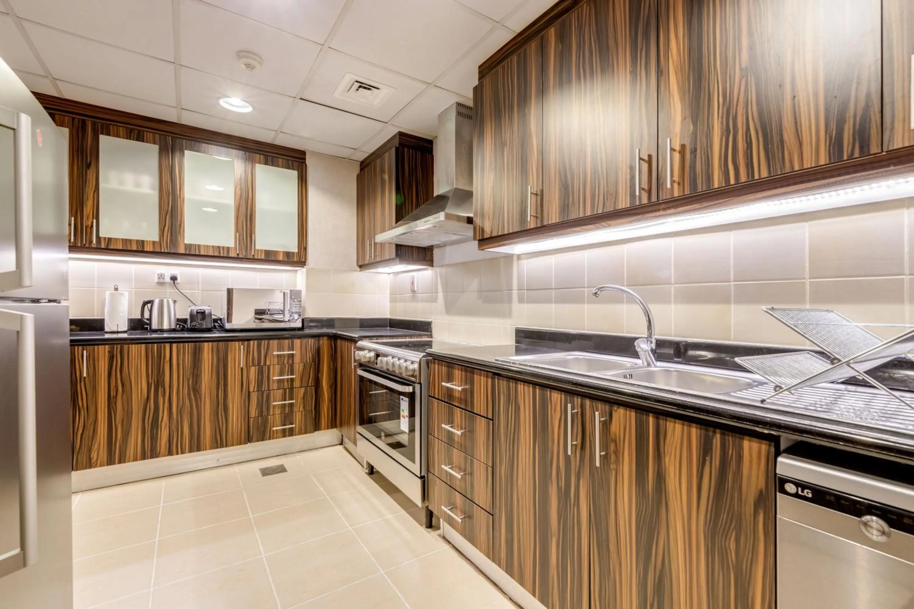 Kitchen or kitchenette in GLOBALSTAY. Modern Apartments steps to JBR Beach