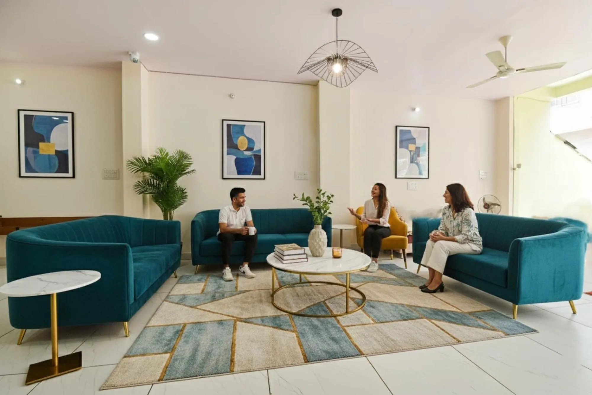 Seating area in FabHotel Somnath