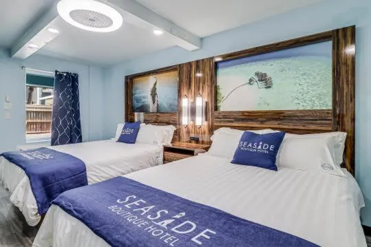 Bed in Seaside Boutique Hotel, Waves At Your Doorstep