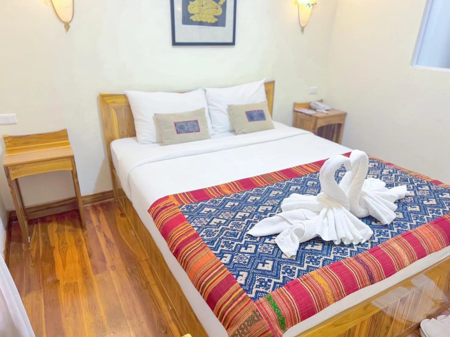 Bed in Luang Phasouk Hotel