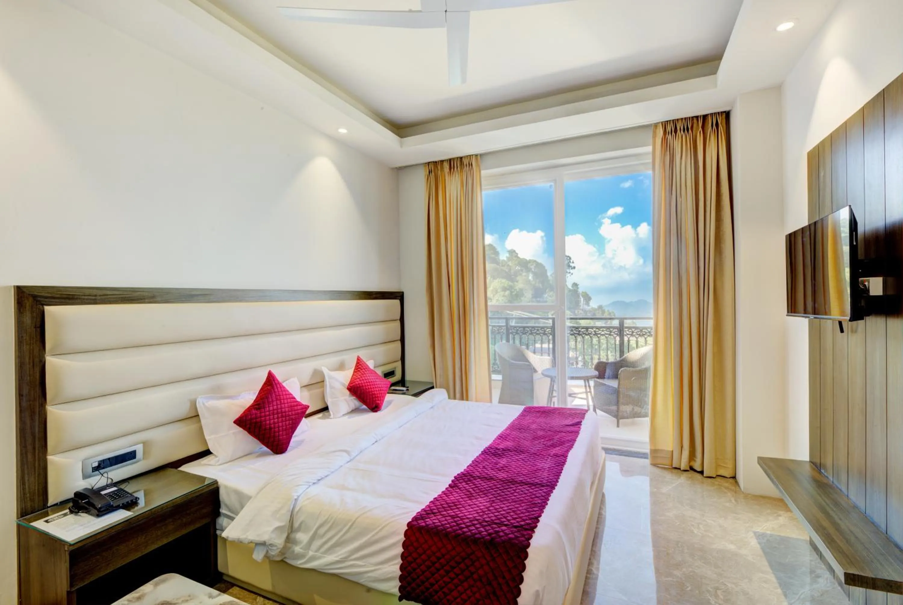 Bedroom, Bed in LUXE RESORTS - CENTRALLY HEATED AIR CONDITIONED HOTEL in THE HEART OF KASAULI