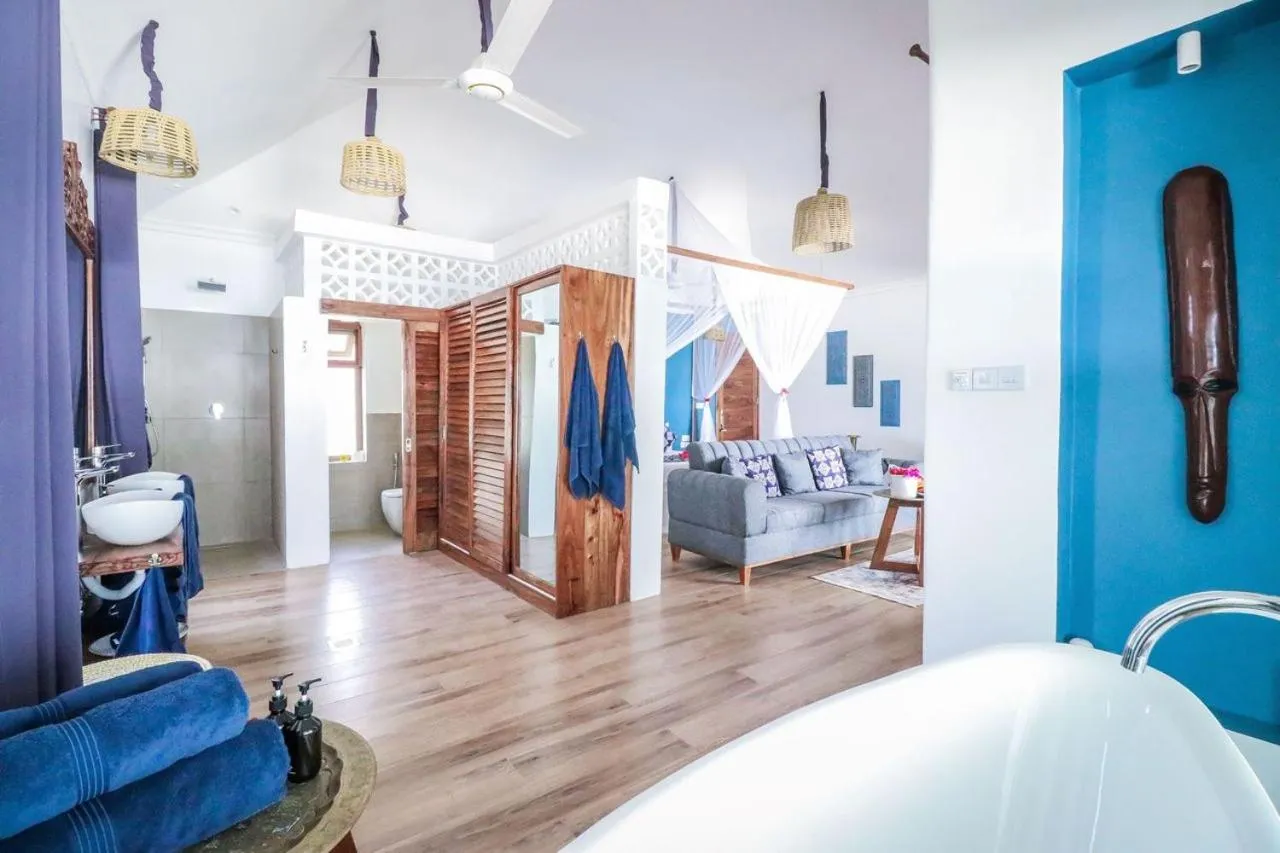 Photo of the whole room, Bed in Michamvi Sunset Bay