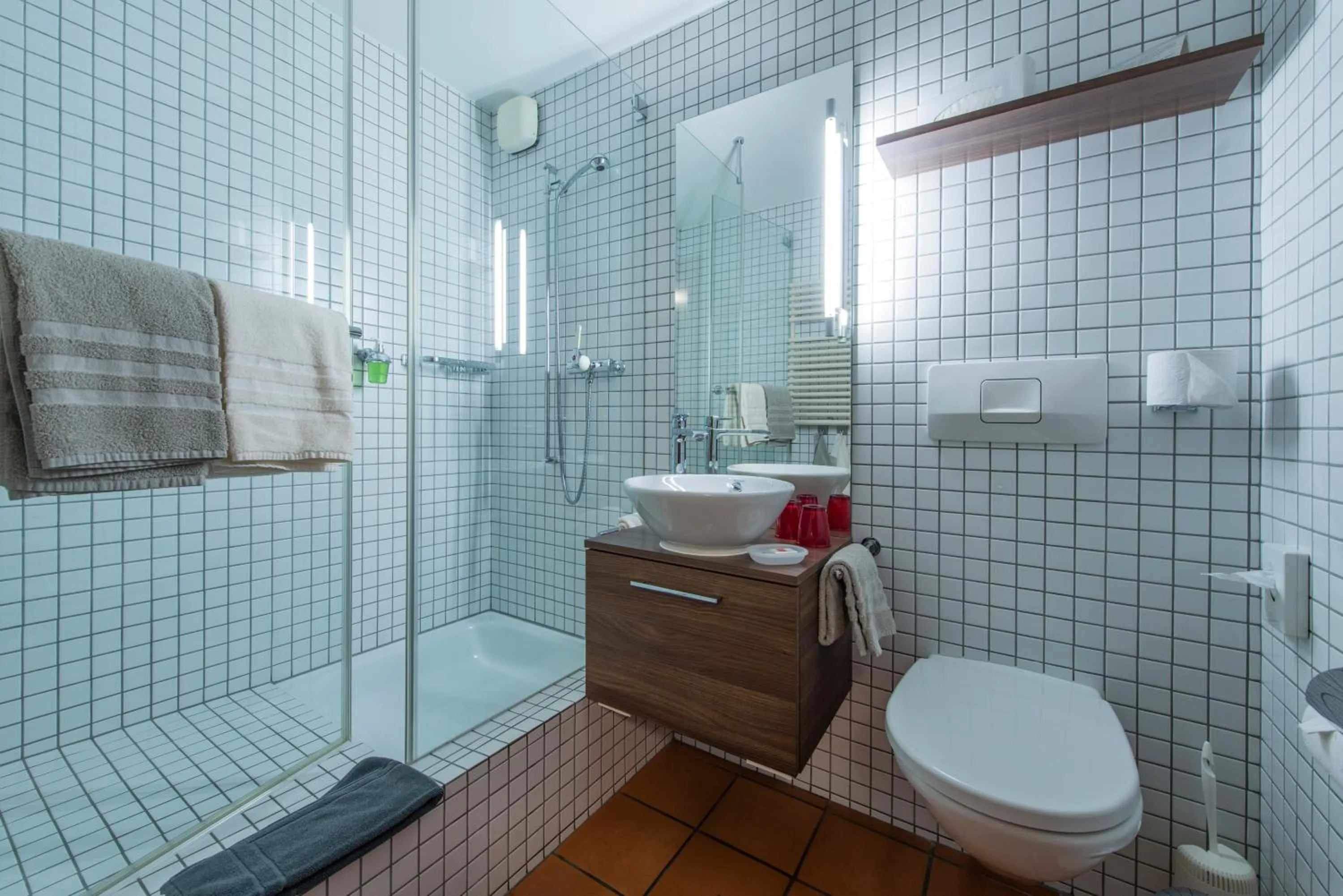 Shower in Hotel Glocke