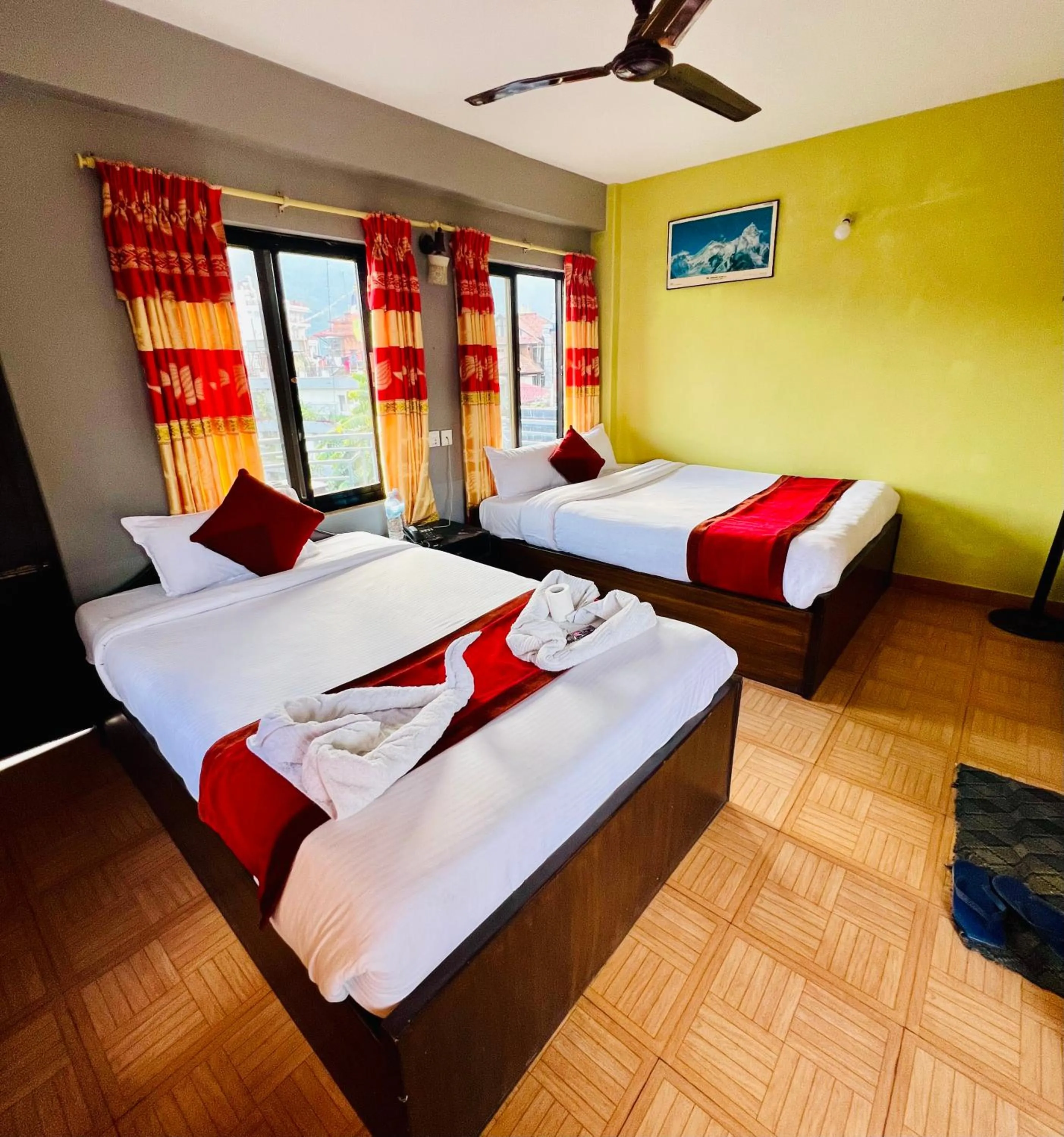 Bed in Hotel Donosti Pokhara