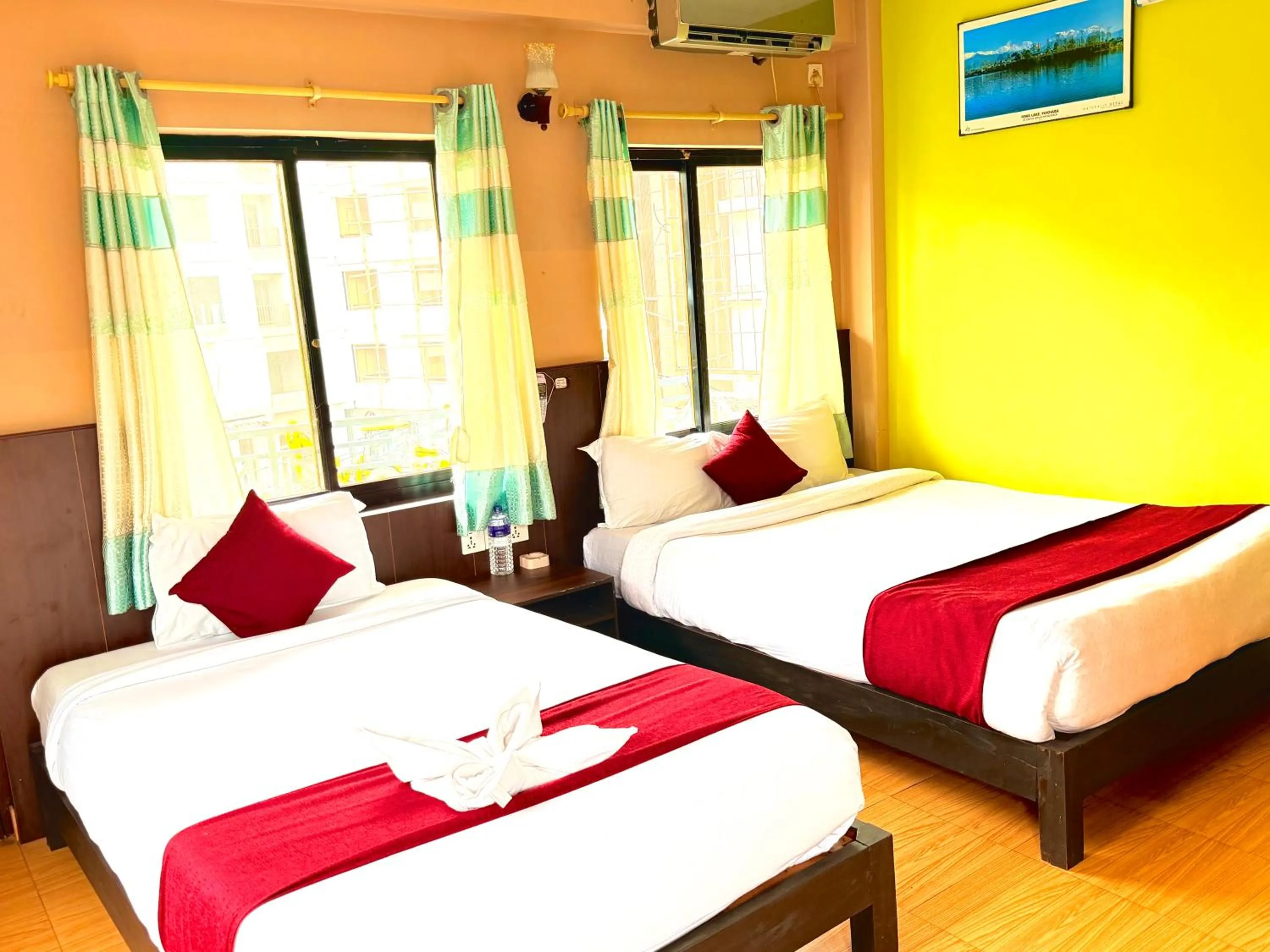 Bed in Hotel Donosti Pokhara