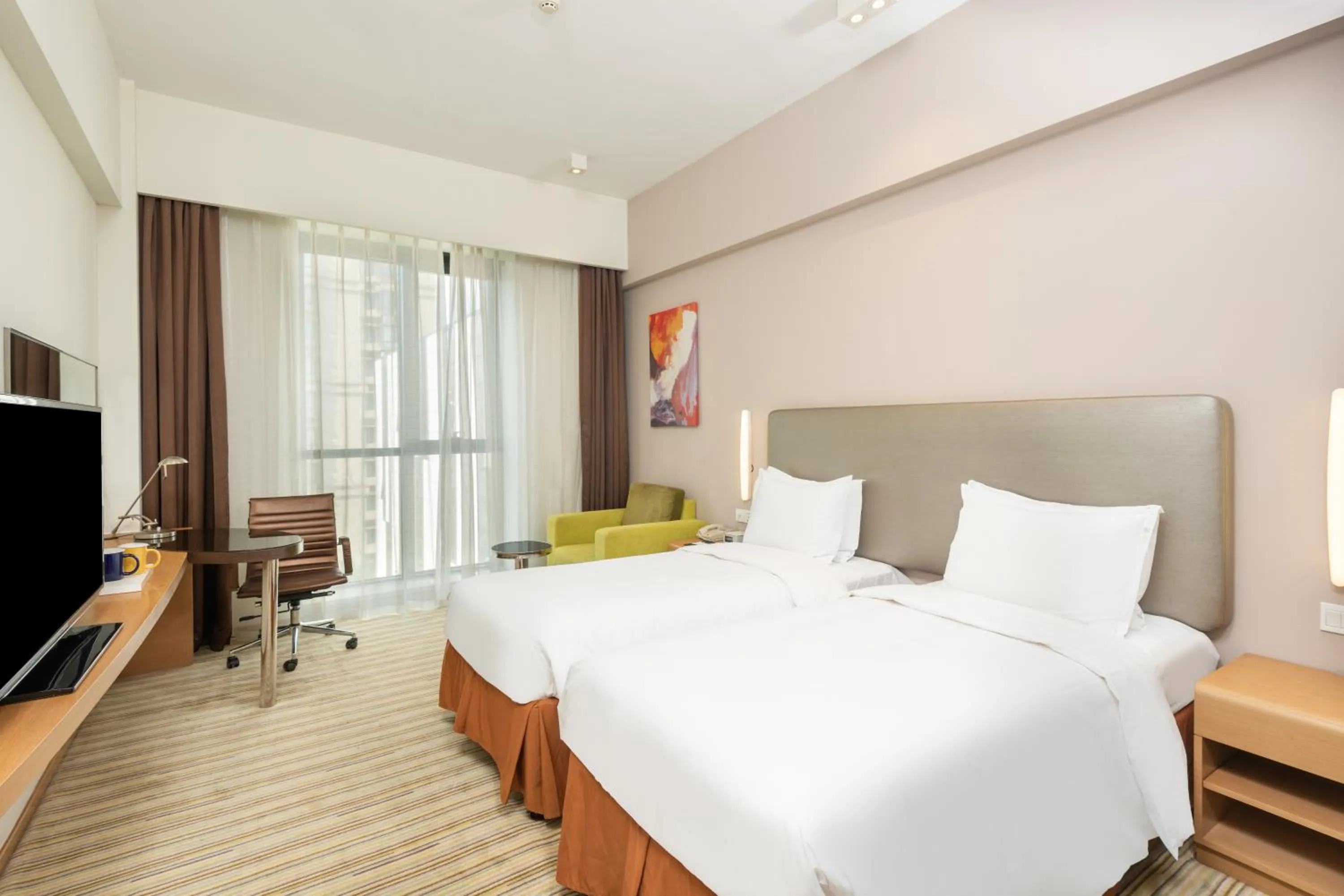 Bedroom, Bed in Holiday Inn Express Shanghai Gongkang by IHG