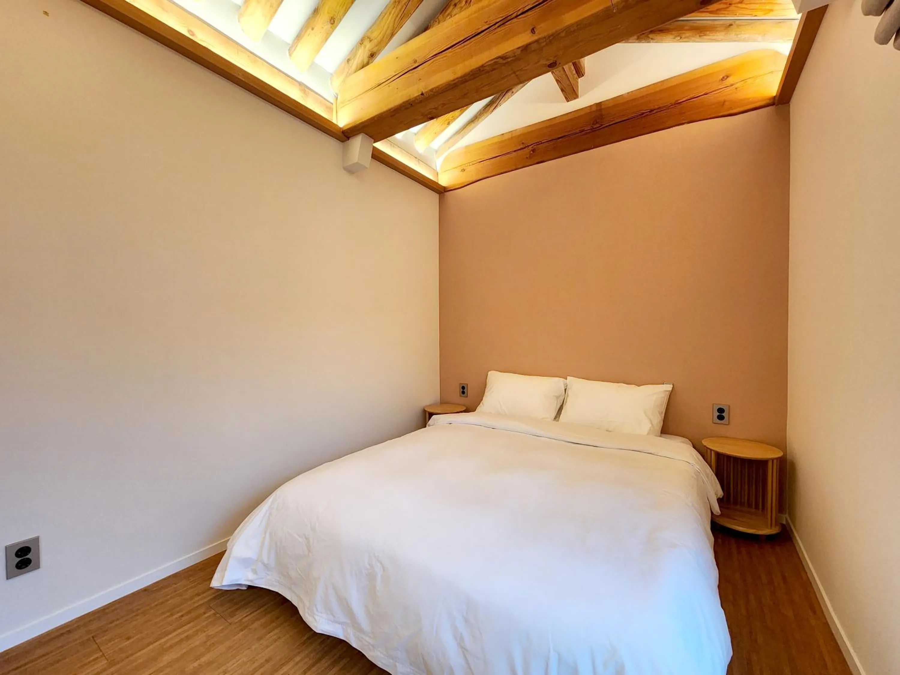 Bed in Hotelarrive Taean Tiann HanokBeachResort