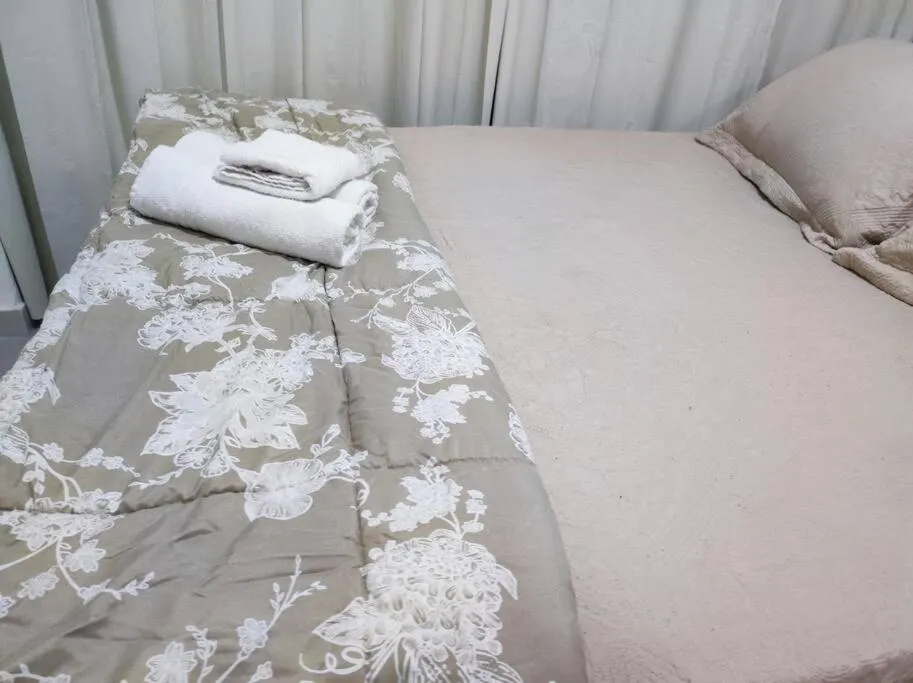 Bed in Fabuloso Apartamento central em Curitiba