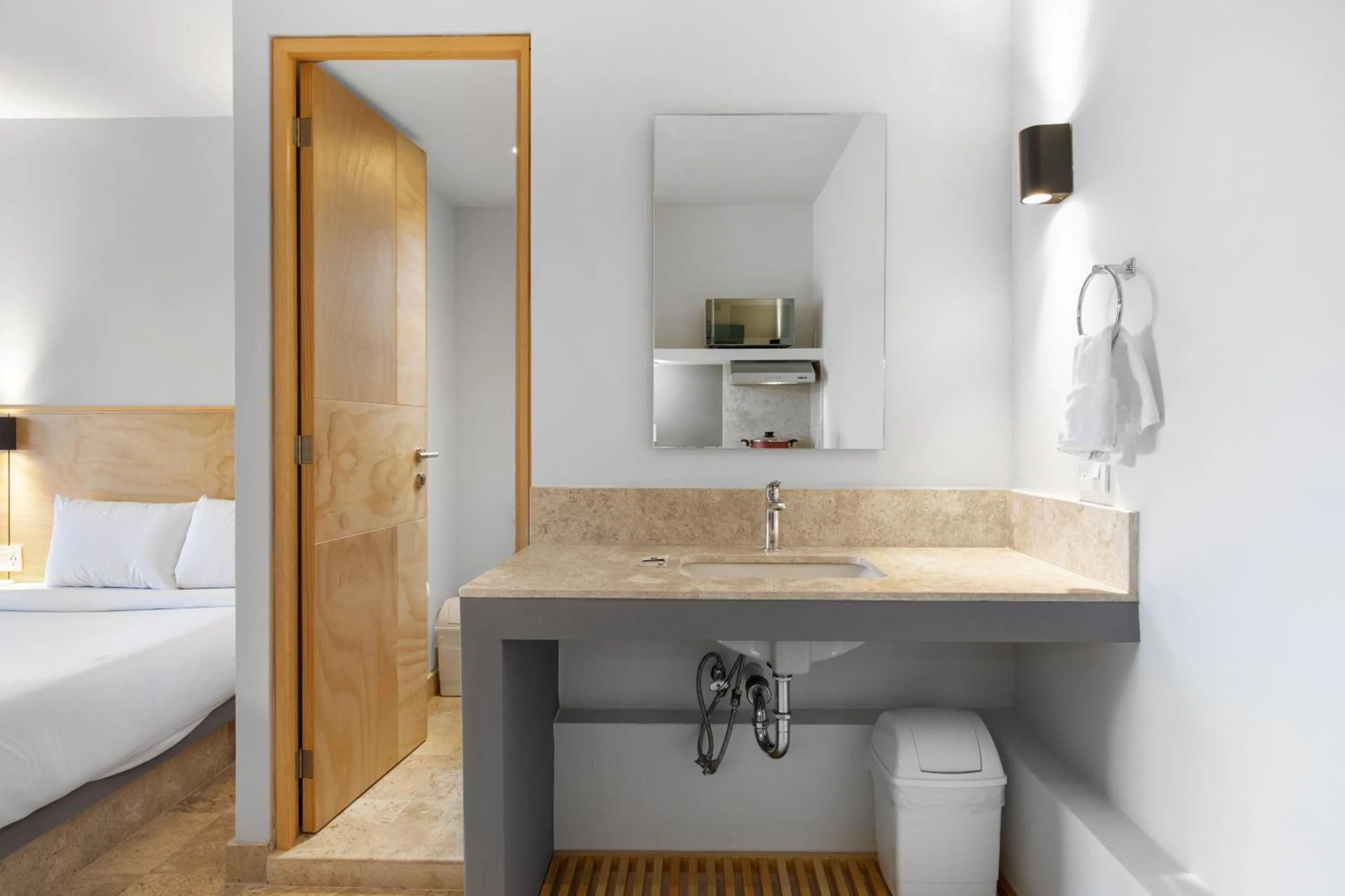 Bathroom, Bed in Hacienda Santa Barbara by Homi Rent