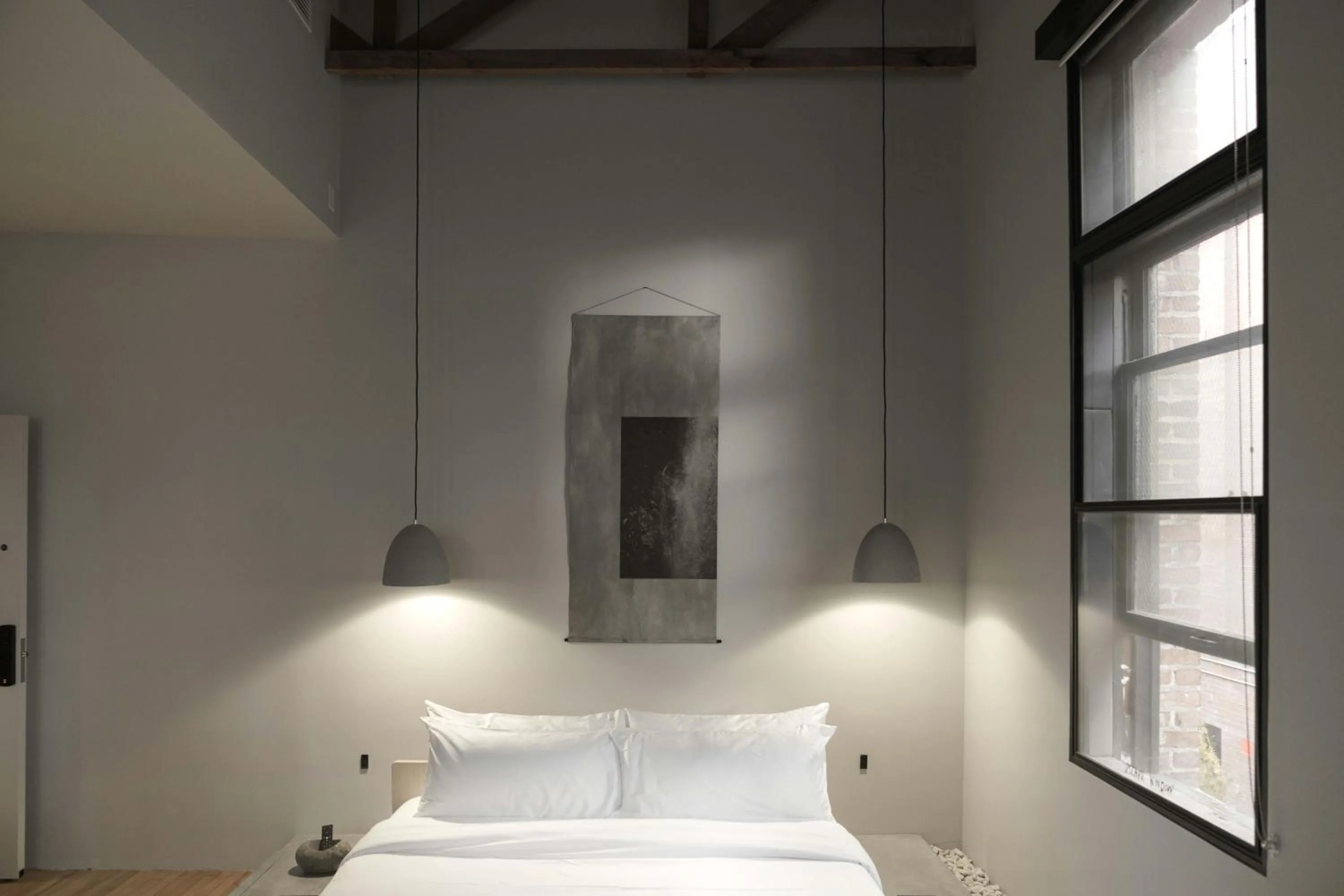 Bedroom, Bed in kodō hotel - Heart of LA Arts District