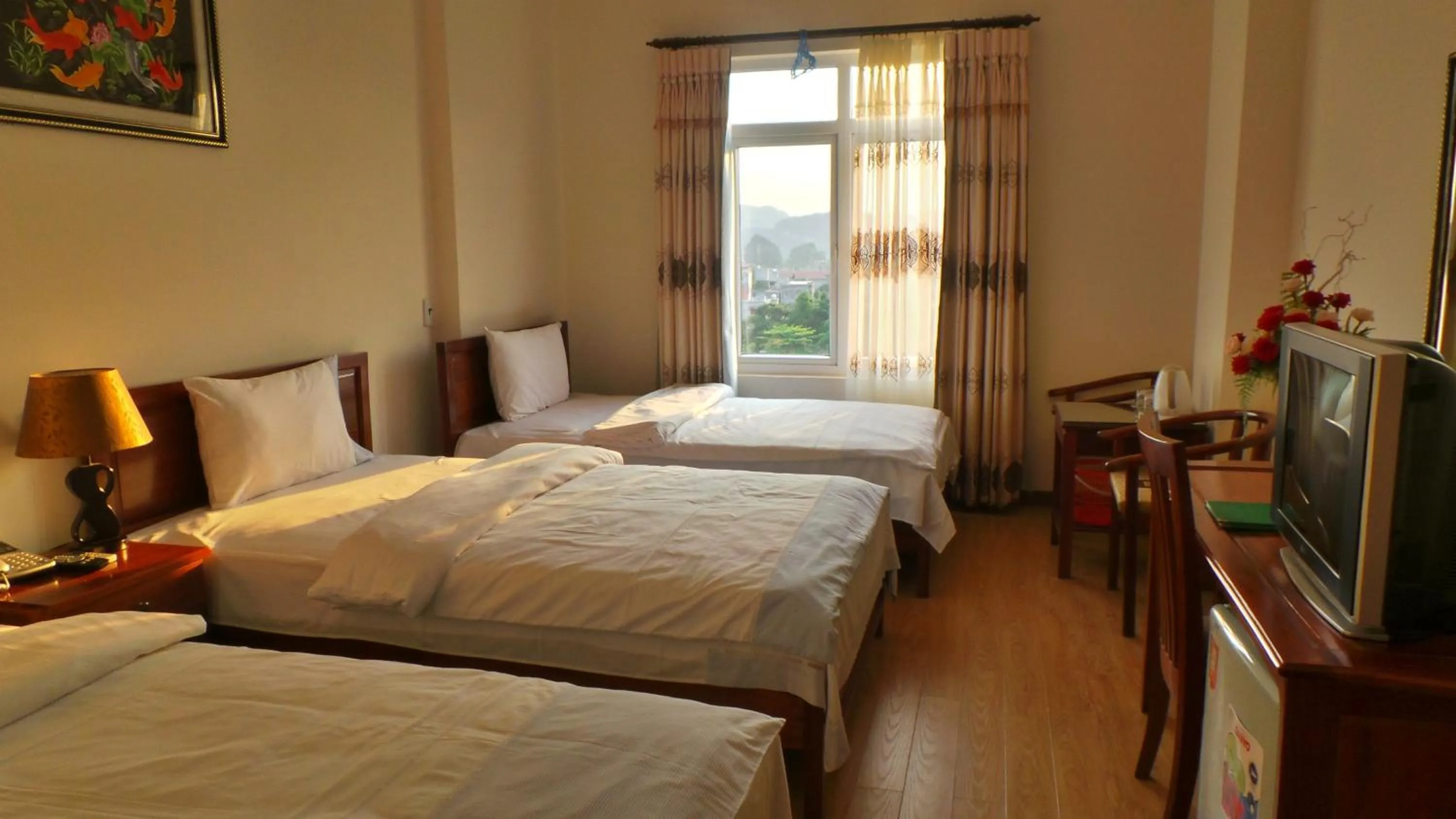 Bed in Yen Nhi Hotel Ninh Binh