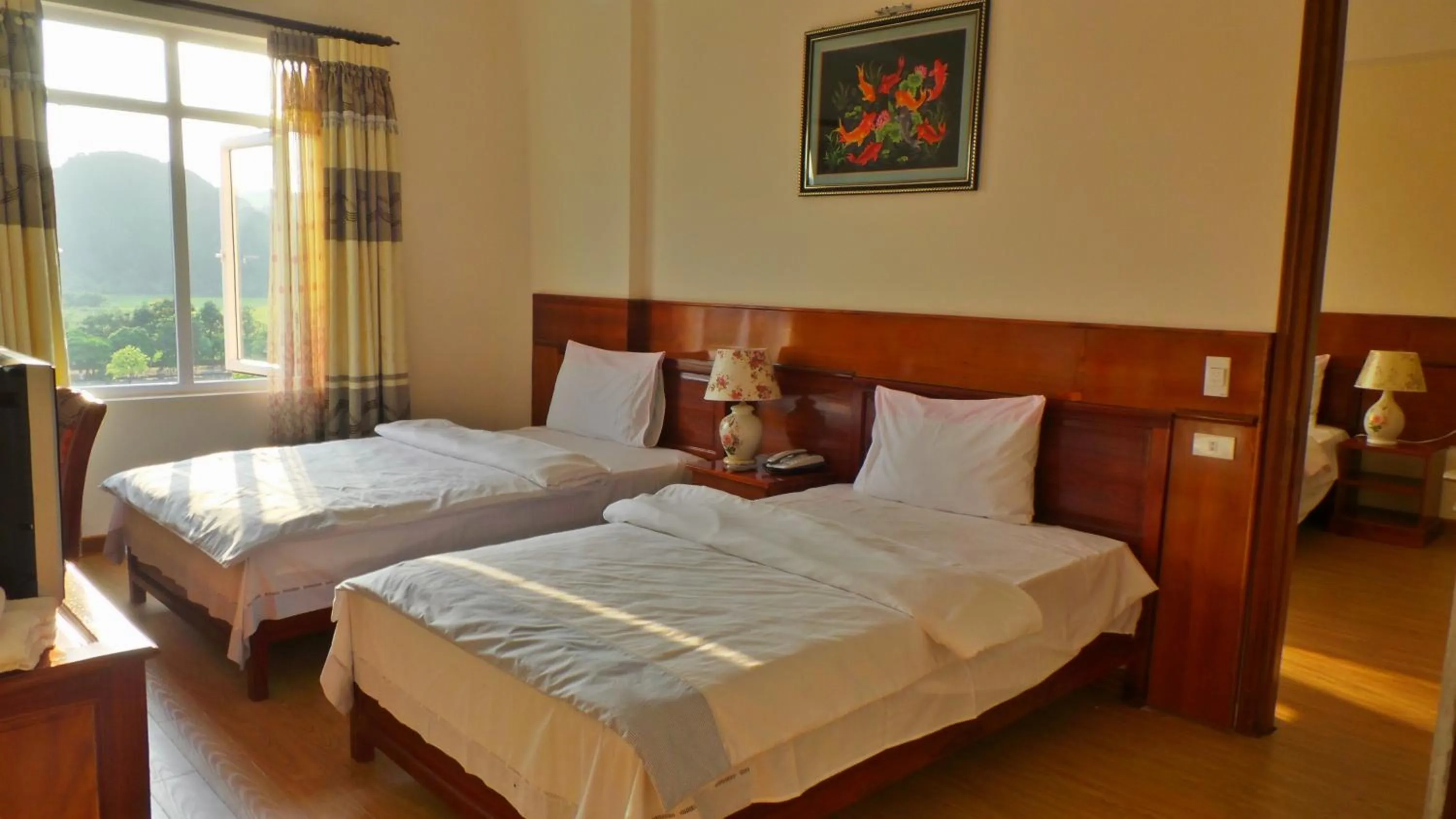 Bed in Yen Nhi Hotel Ninh Binh