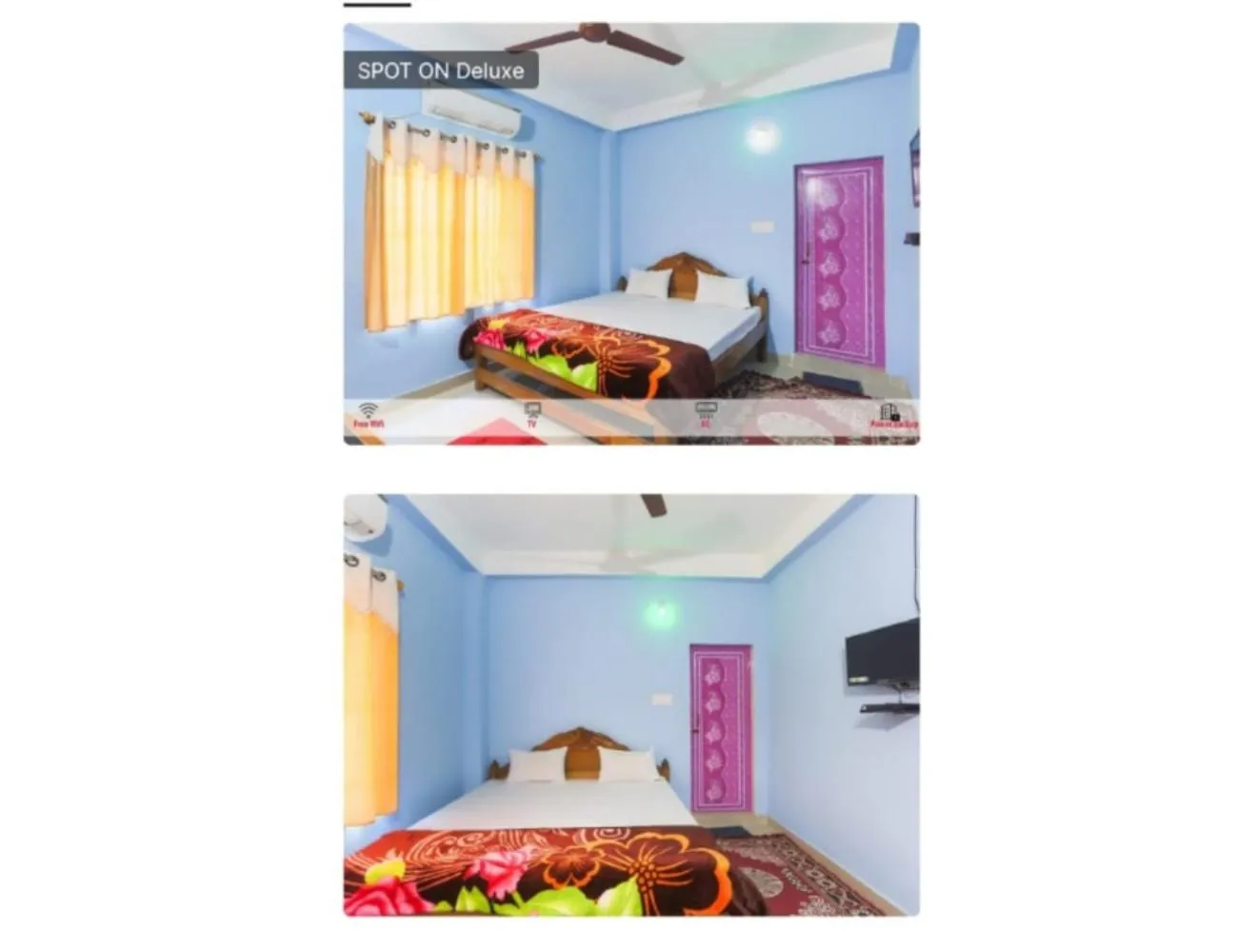 Bed in Hotel Patra Palace, Konark