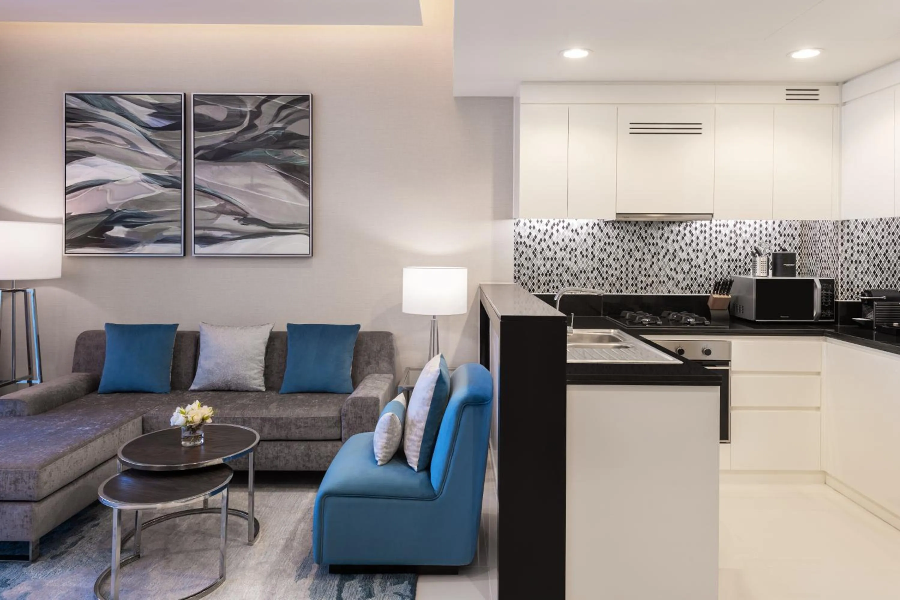 kitchen in DAMAC Maison Aykon City Dubai