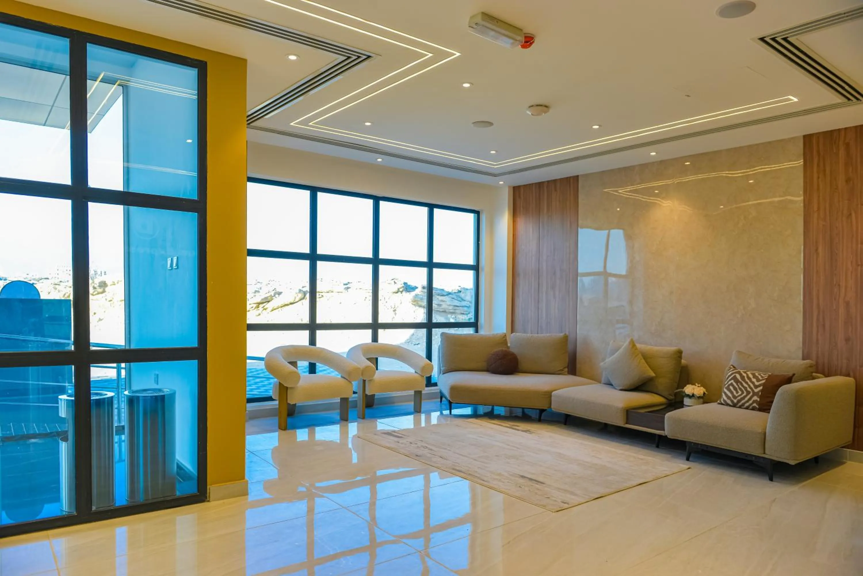 Seating area in Duqm Express Hotel