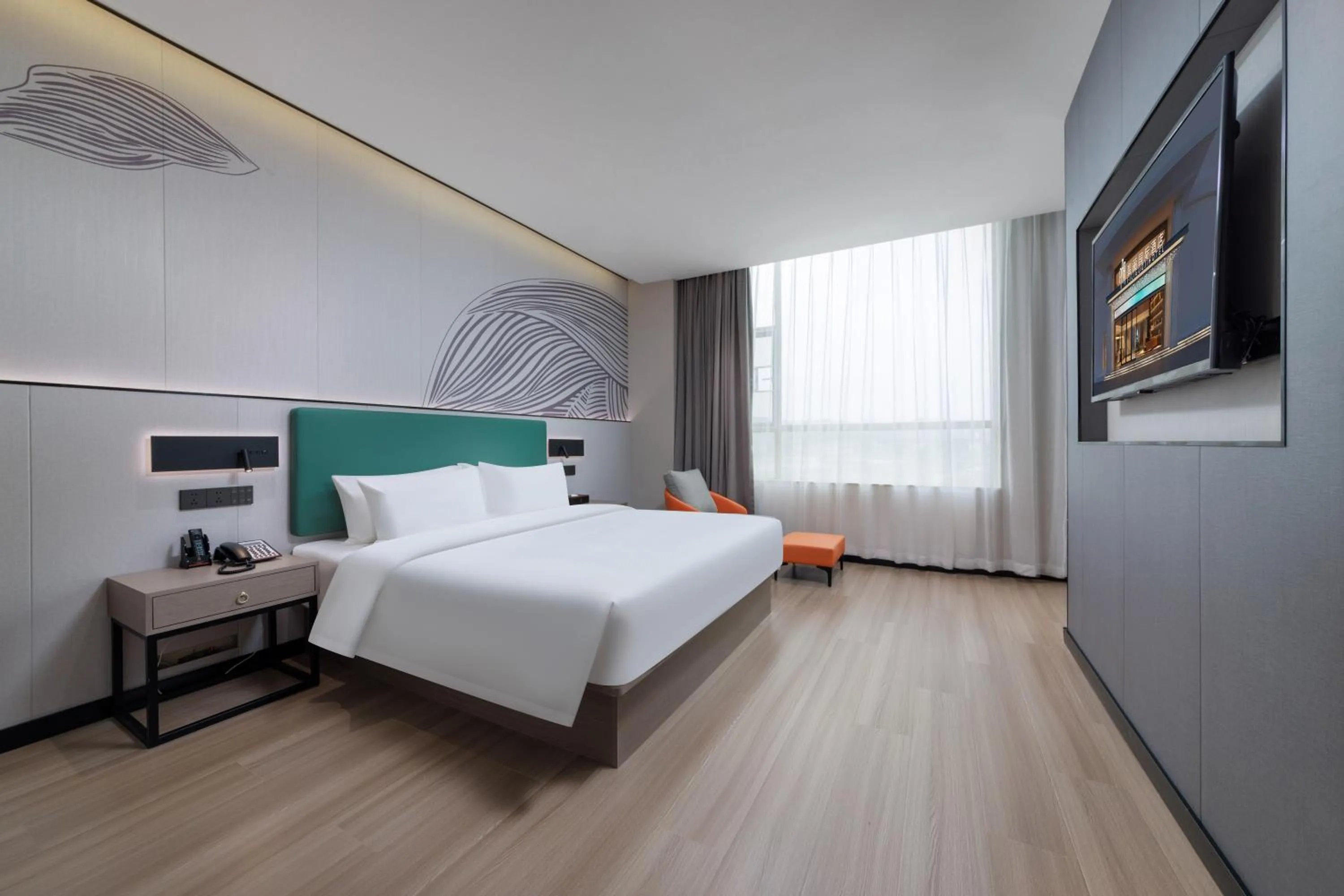 Bedroom, Bed in Feili International Hotel