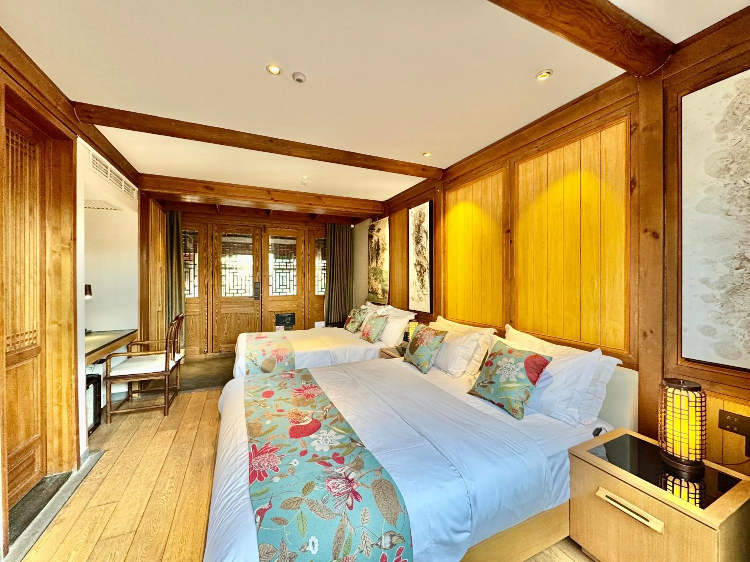 Bedroom, Bed in The JOY courtyard Beijing near Tiananmen Forbidden City