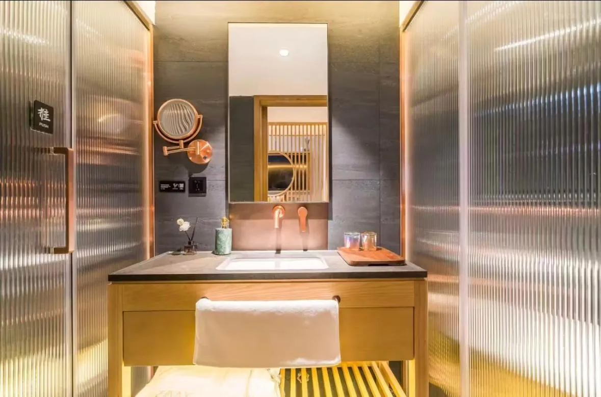 Bathroom in The JOY courtyard Beijing near Tiananmen Forbidden City