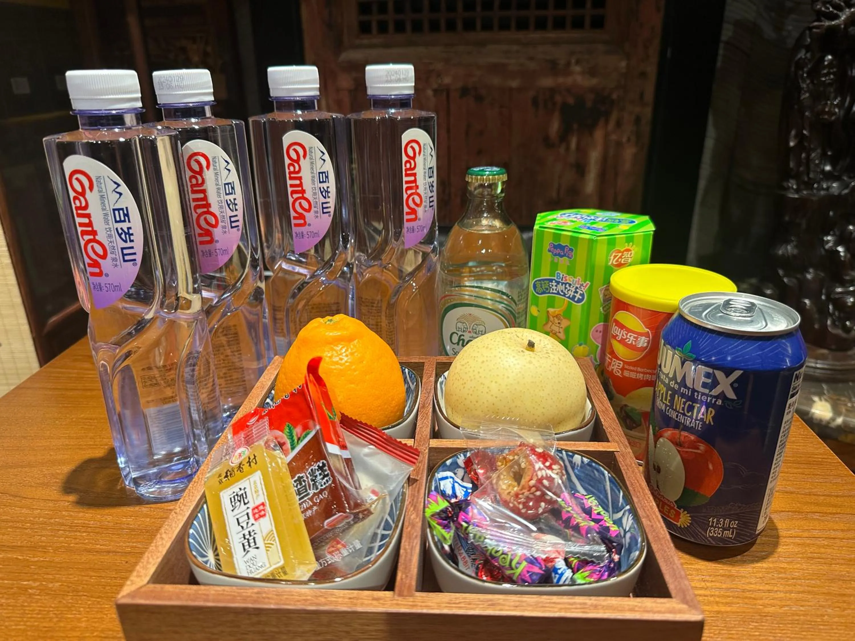 Food and drinks in The JOY courtyard Beijing near Tiananmen Forbidden City