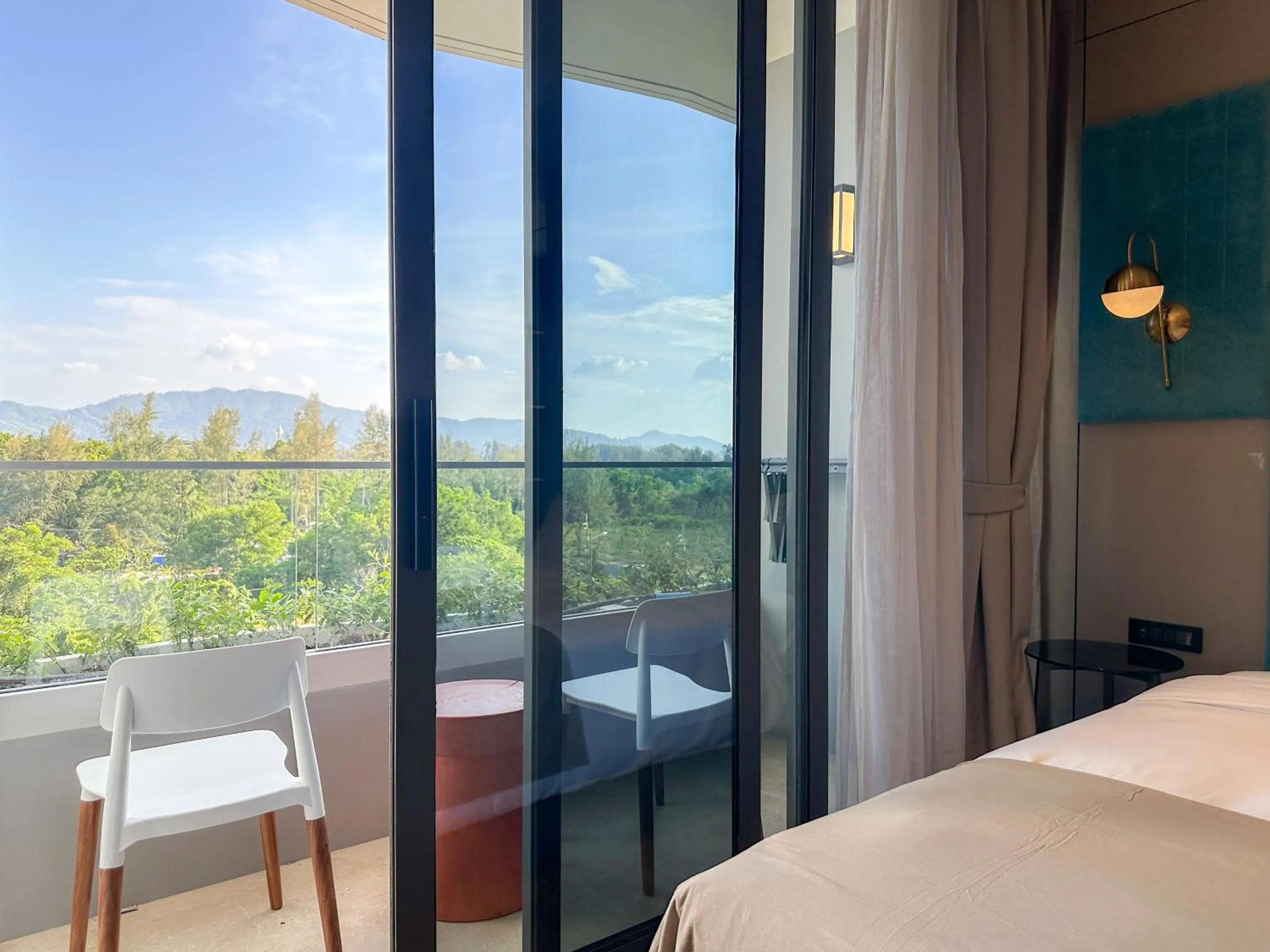 View (from property/room), Bed in La Green Hotel and Residence