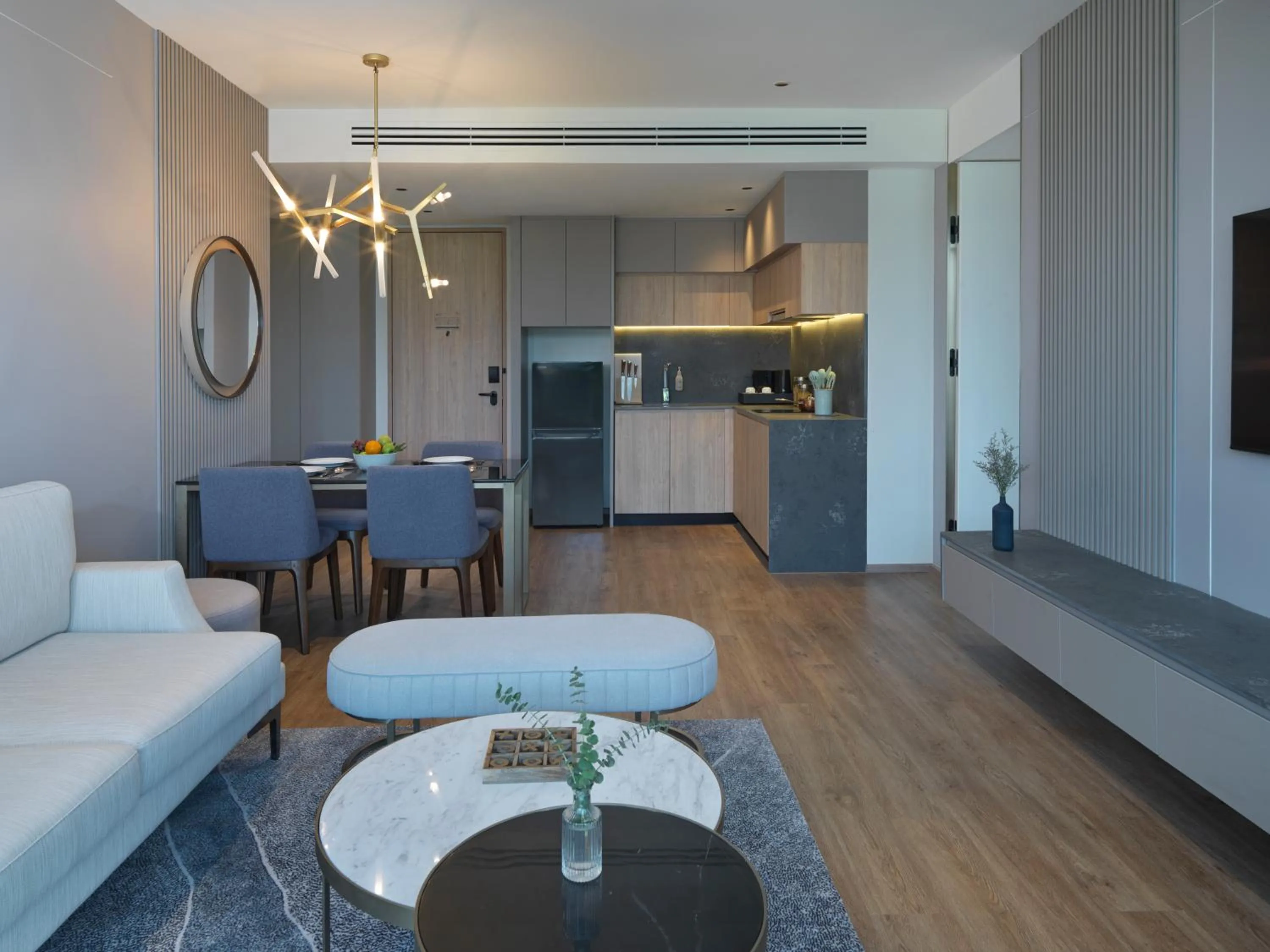 Kitchen or kitchenette in La Green Hotel and Residence