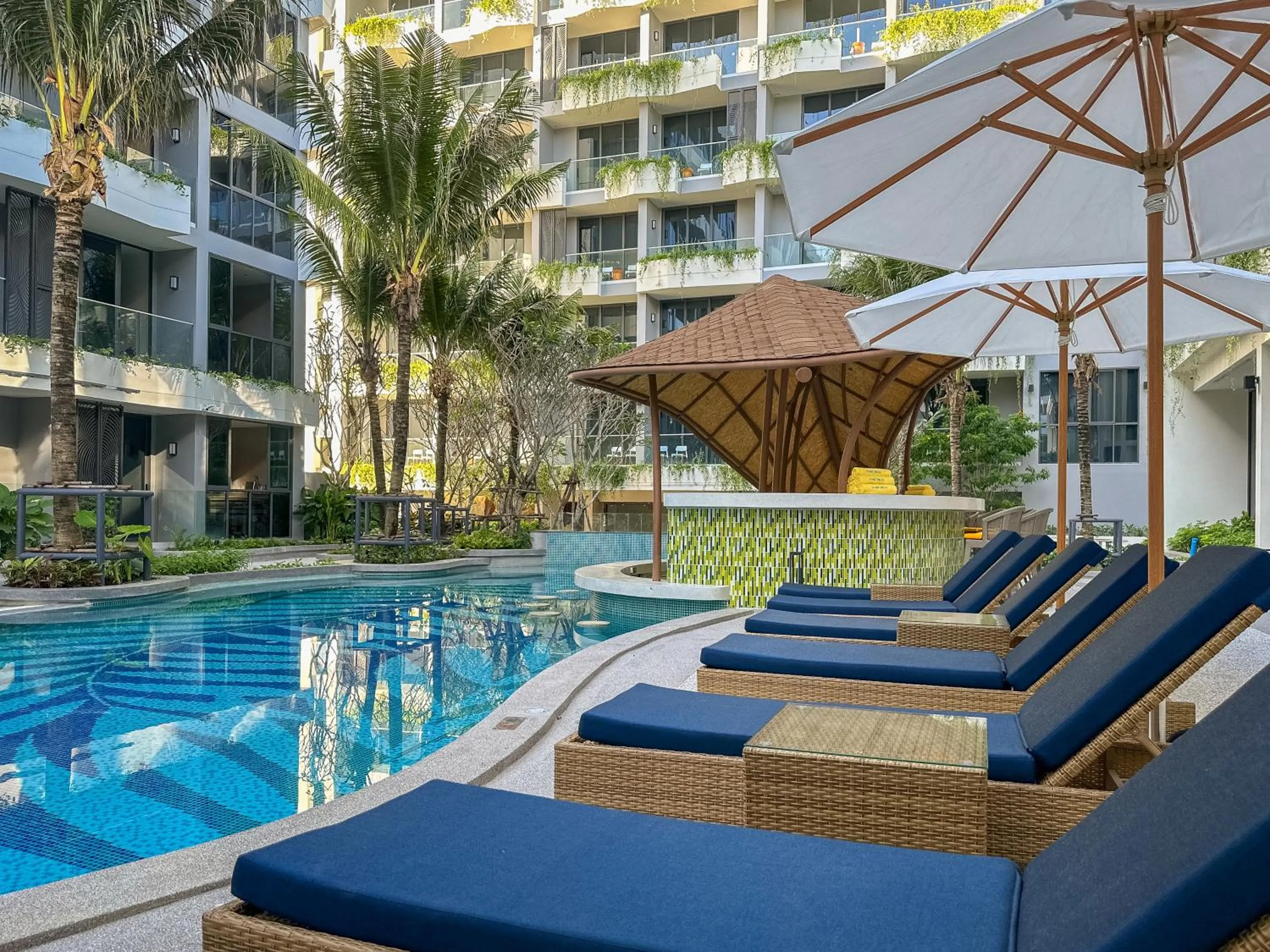 sunbed in La Green Hotel and Residence