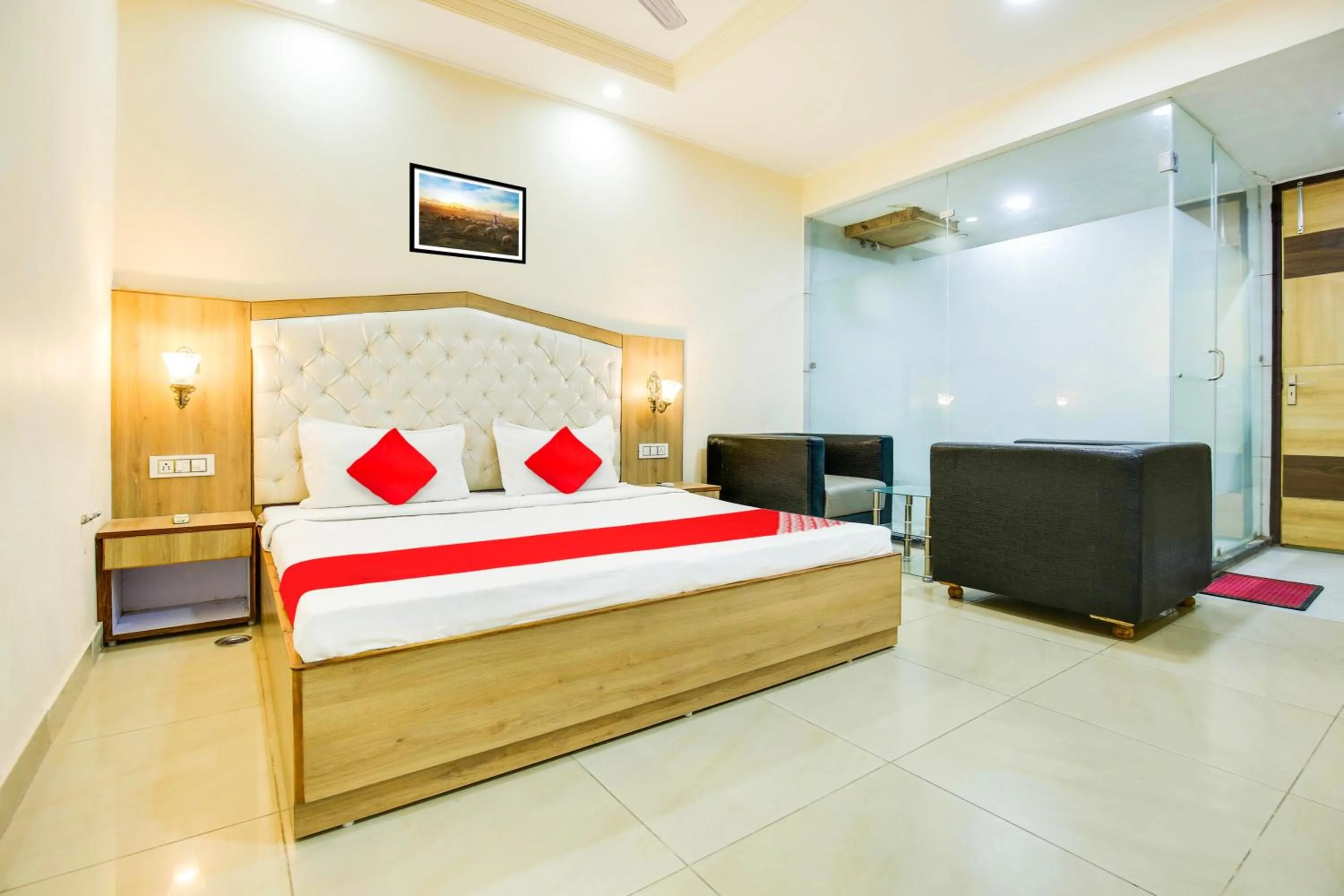 Bedroom, Bed in Super Collection O White Prime