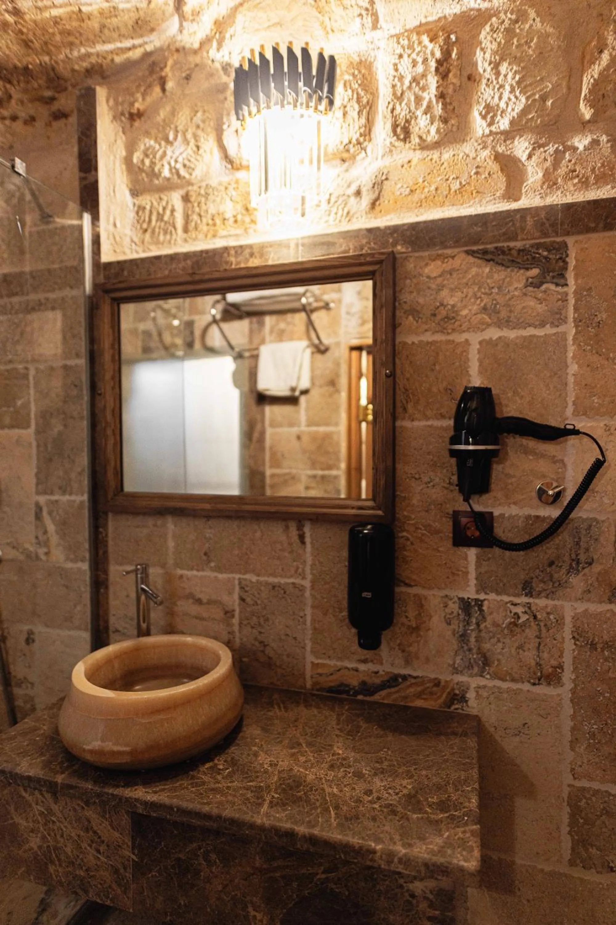 Shower in Noah's Ark Cave Hotel