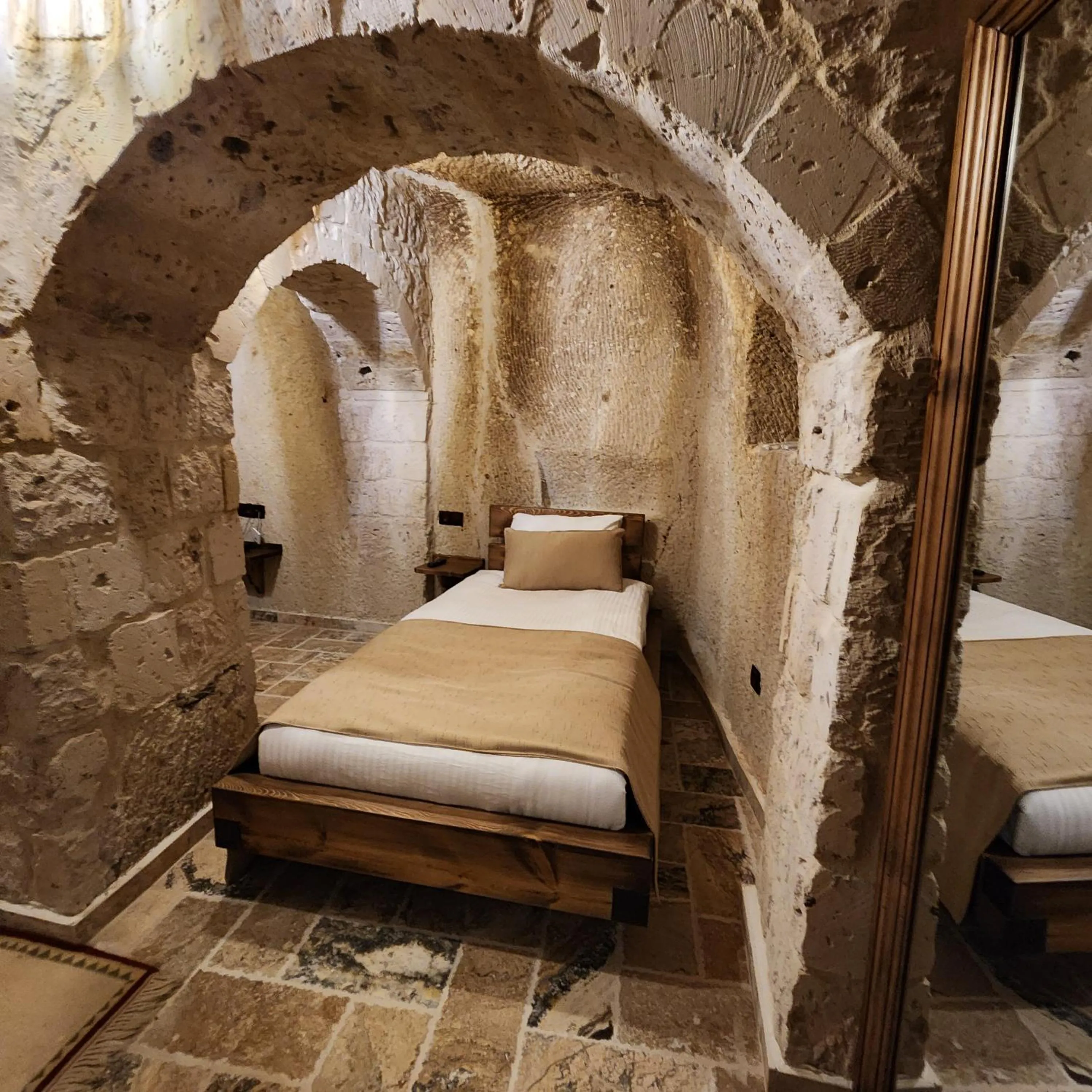 Bed in Noah's Ark Cave Hotel