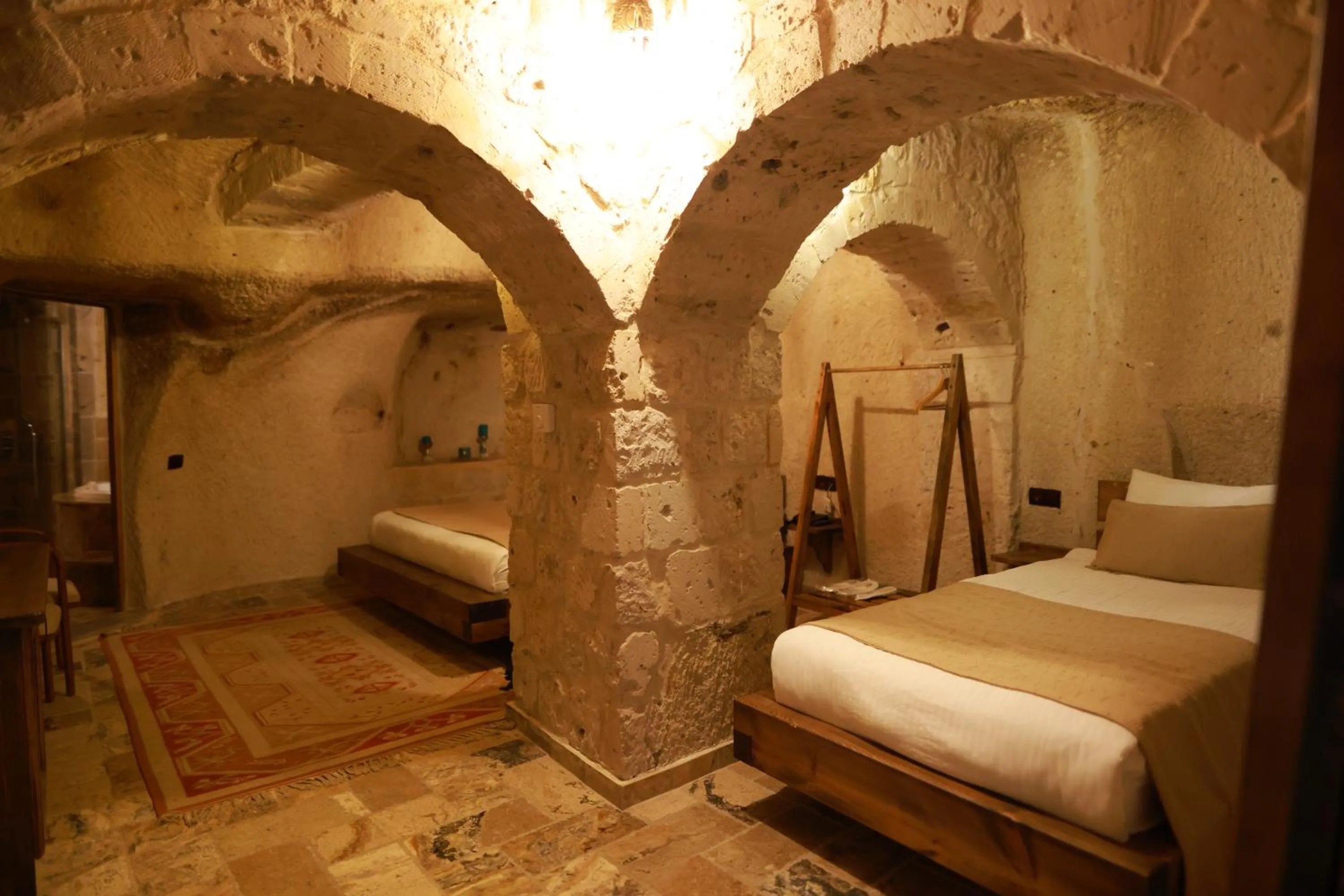 Bed in Noah's Ark Cave Hotel