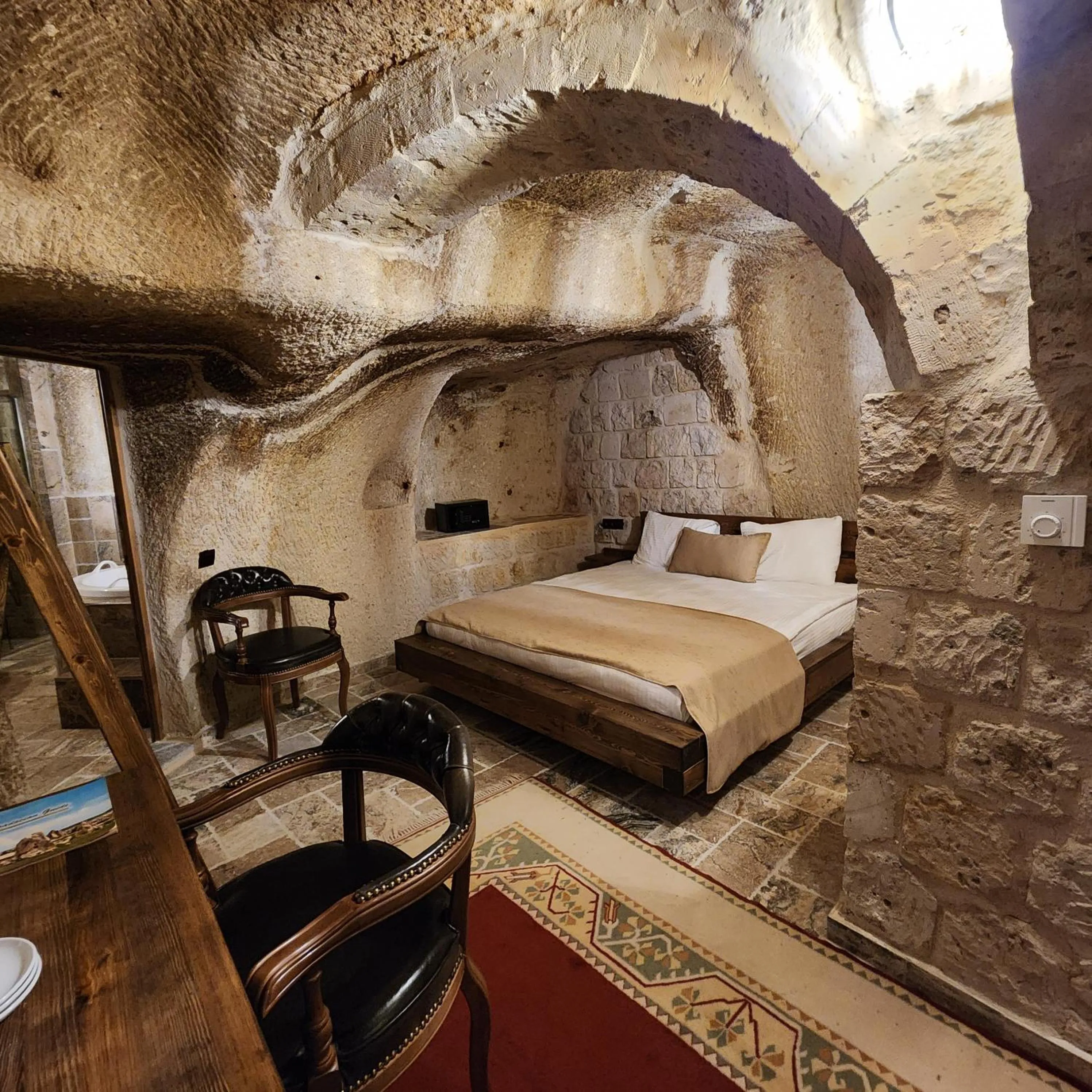 Bed in Noah's Ark Cave Hotel