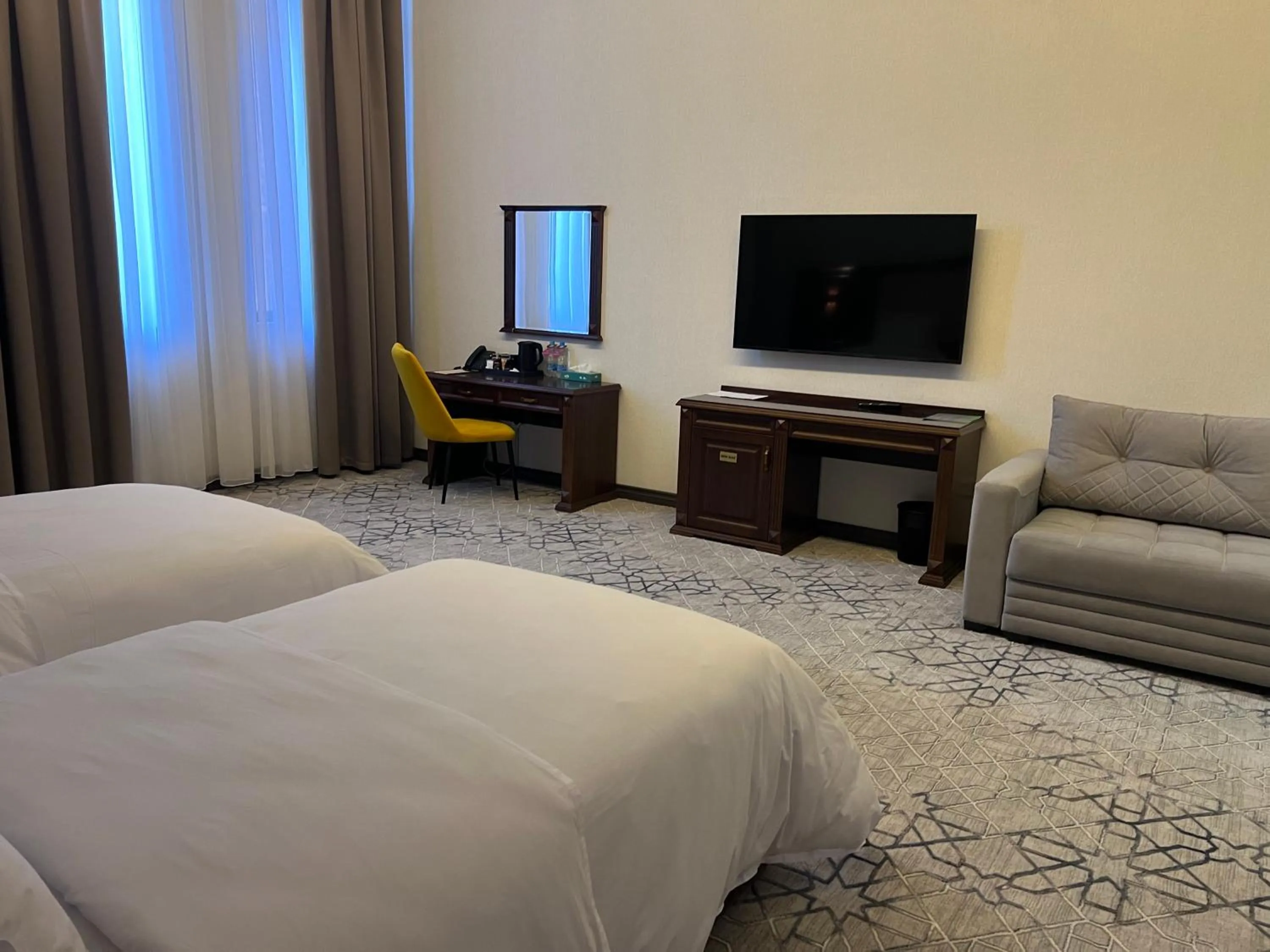 Bed in Grand Plaza Hotel Samarkand