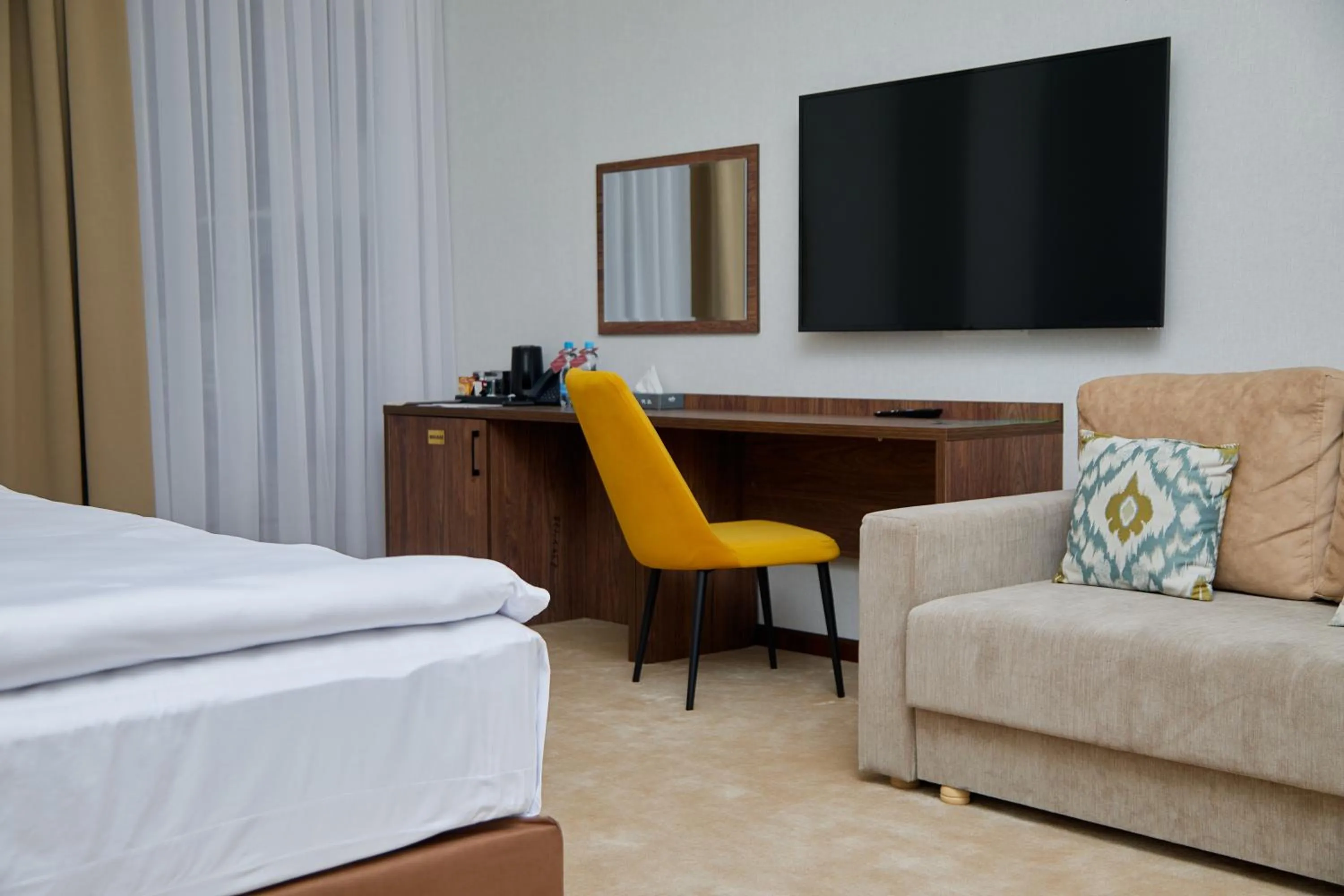 Bed in Grand Plaza Hotel Samarkand