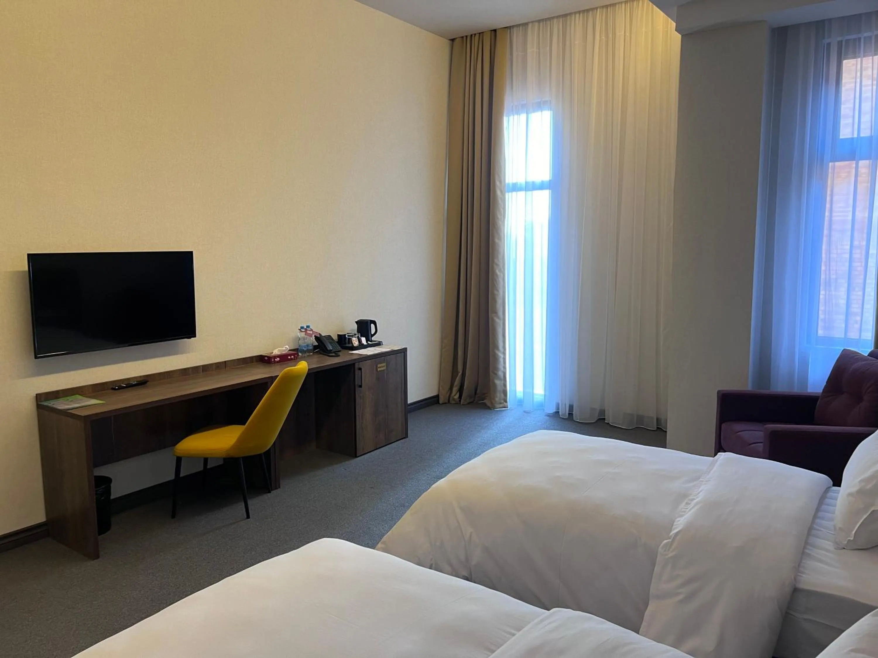 Bed in Grand Plaza Hotel Samarkand