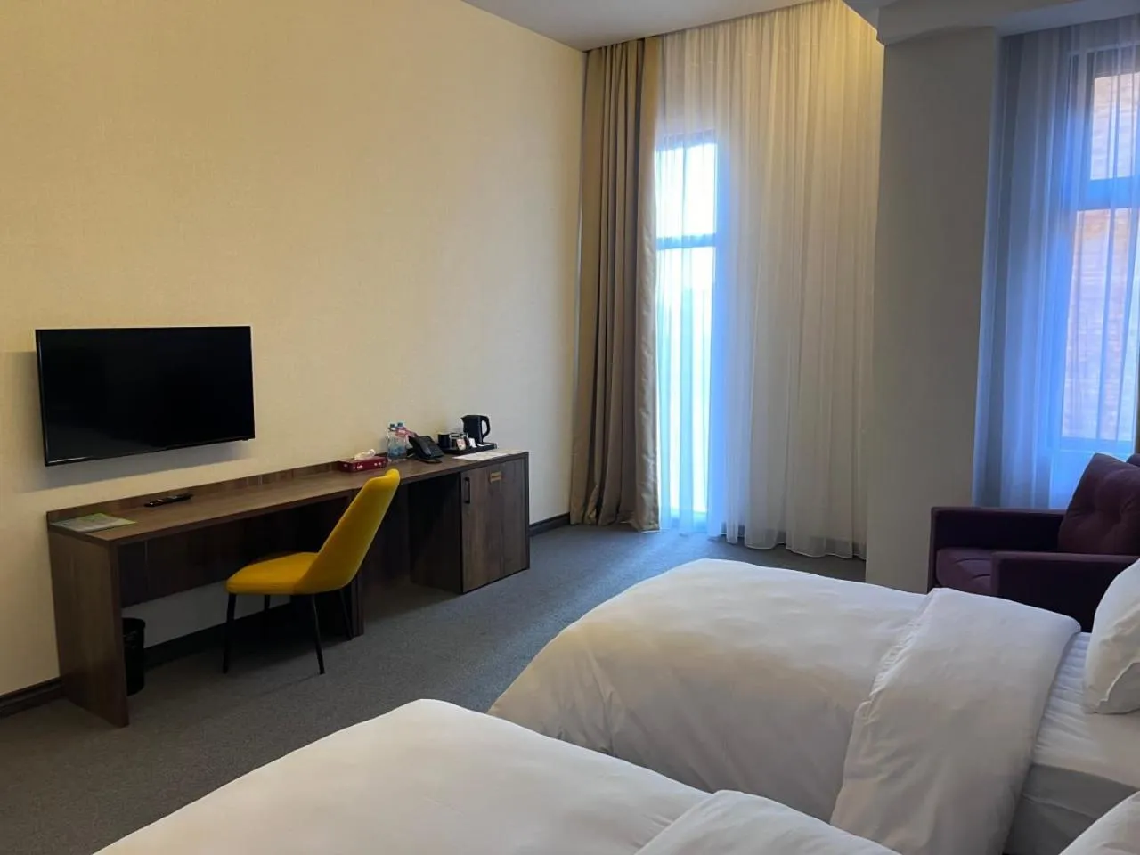 Bed in Grand Plaza Hotel Samarkand