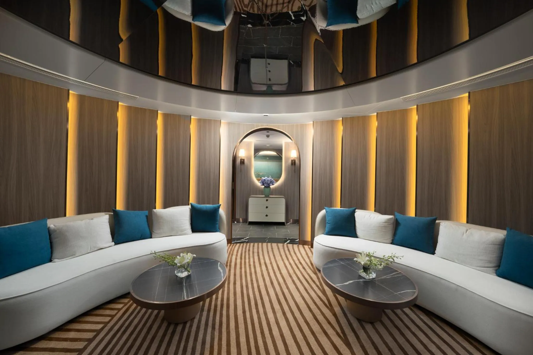 Seating area in Grand Pioneers Halong Bay Cruise 1