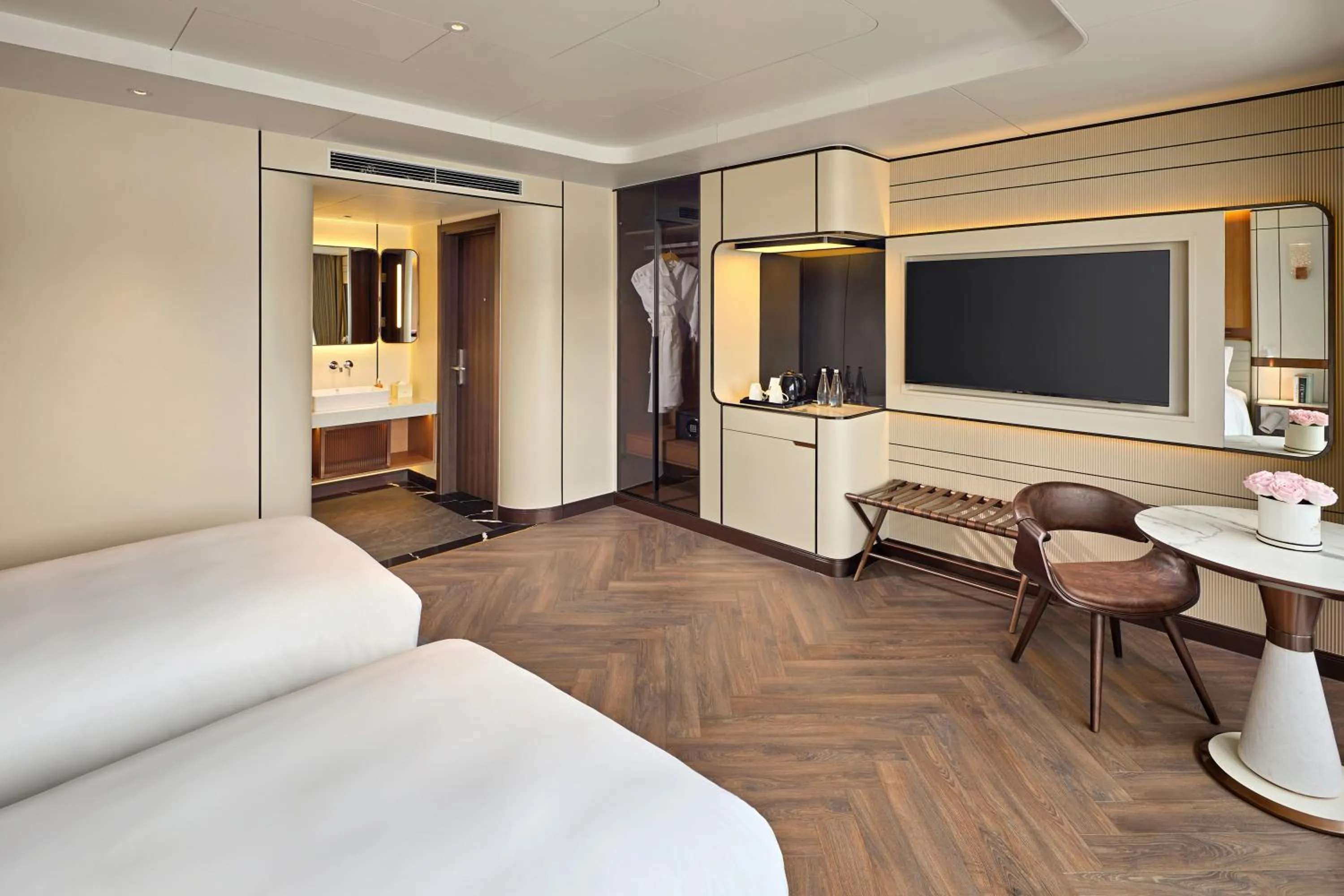 Bed in Grand Pioneers Halong Bay Cruise 1