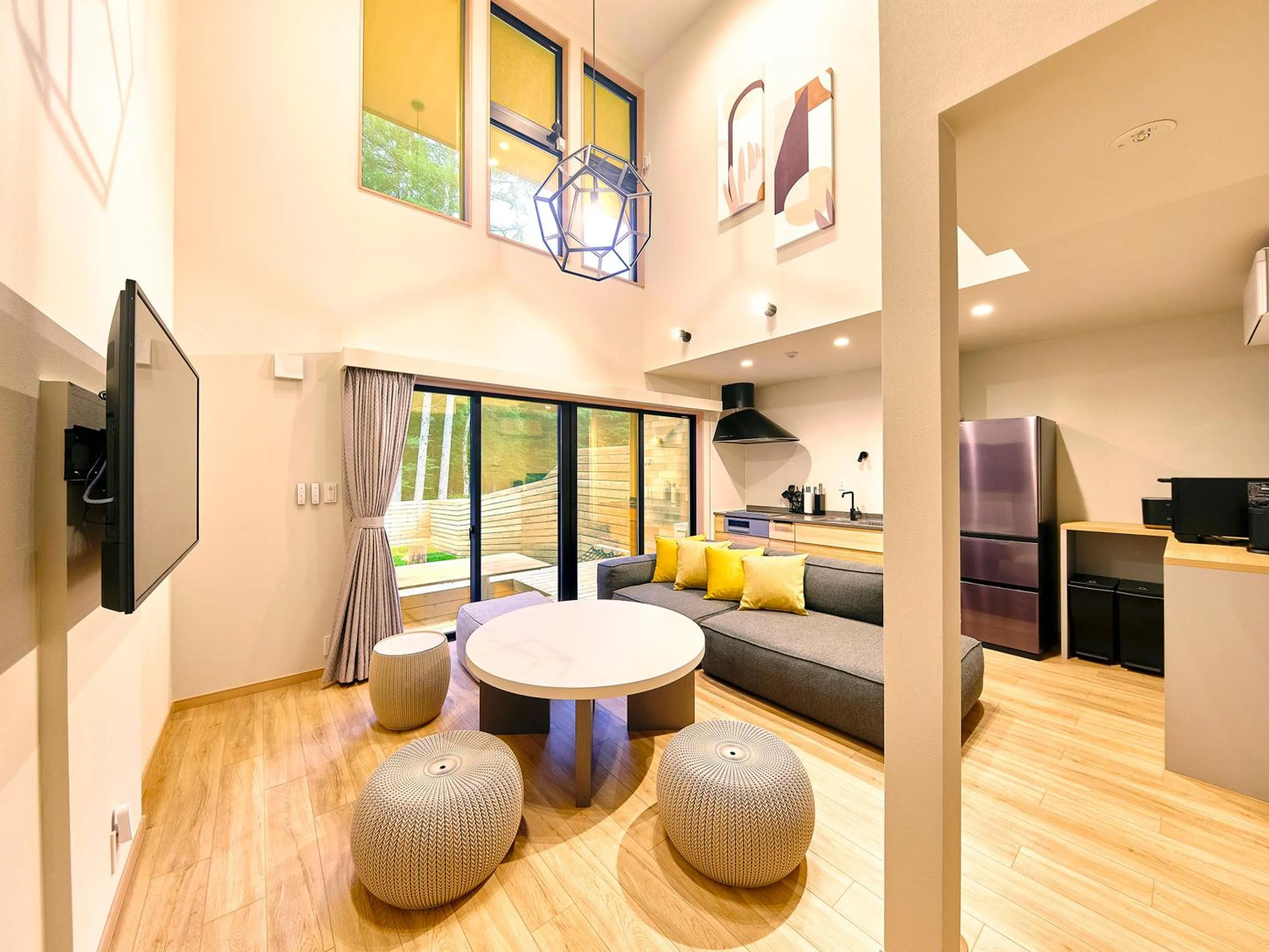 Living room in Rakuten STAY VILLA Fujikawaguchiko Forest