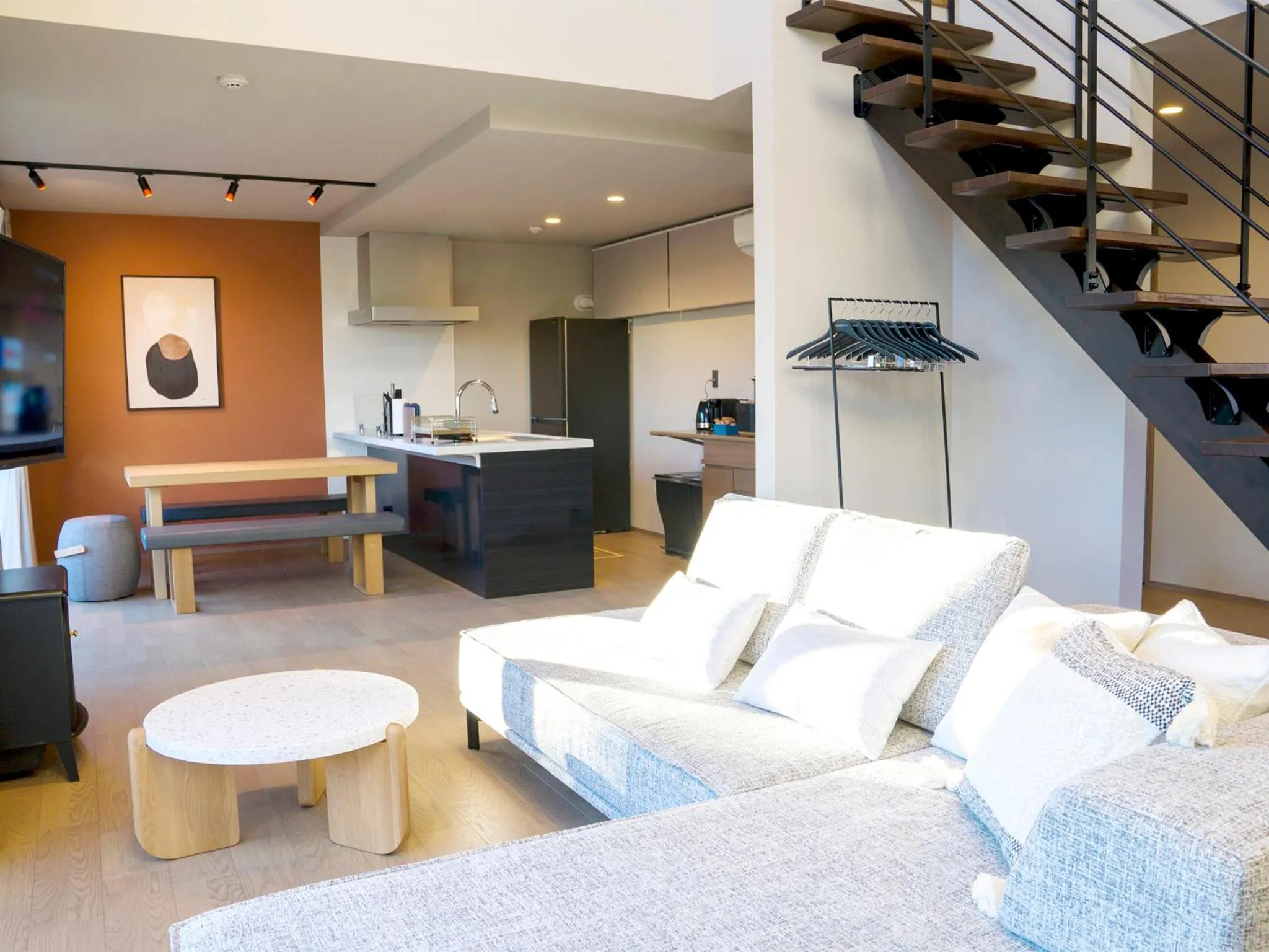 Living room in Rakuten STAY Fuji Kawaguchiko Station