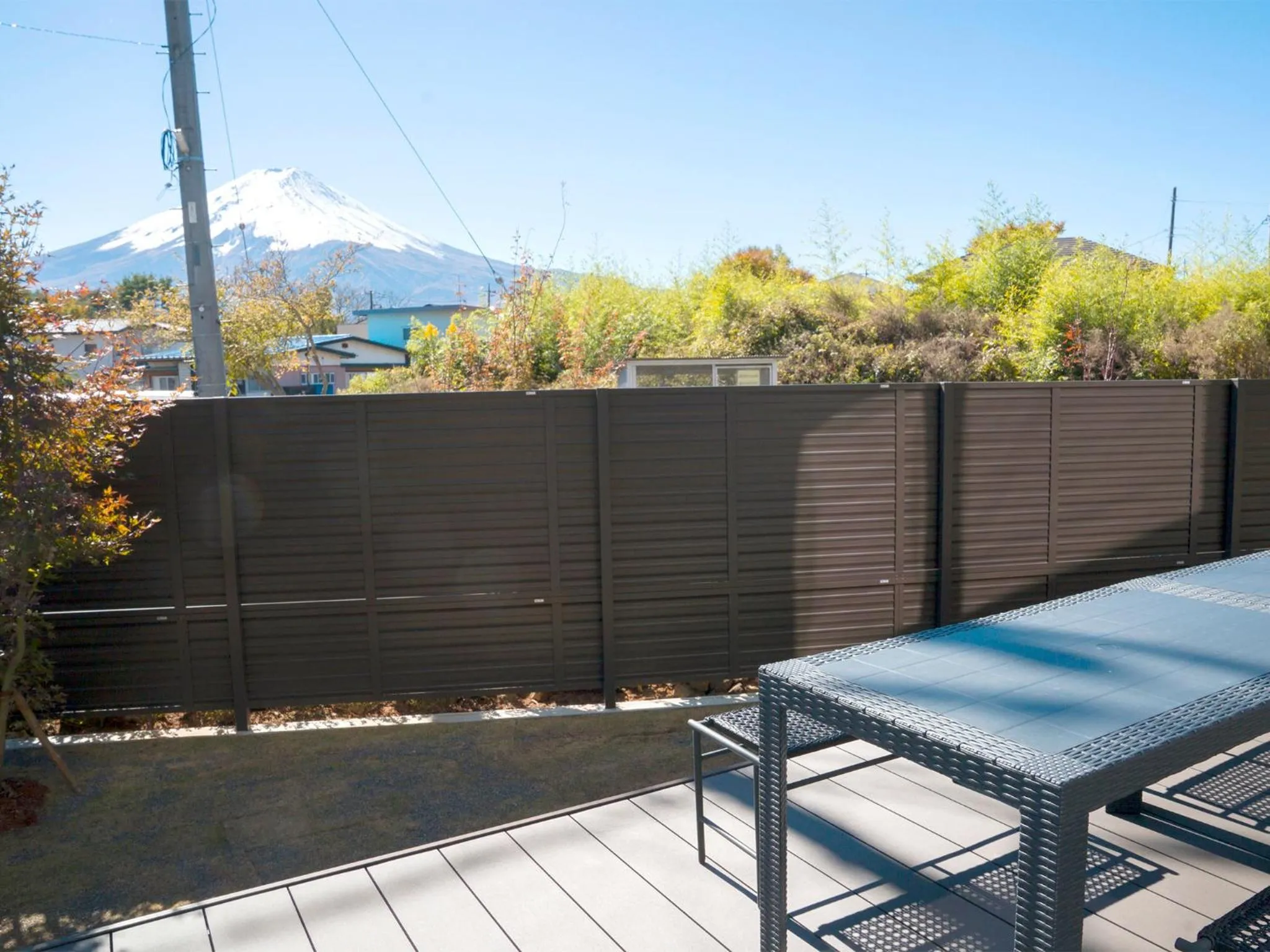 Balcony/Terrace in Rakuten STAY Fuji Kawaguchiko Station