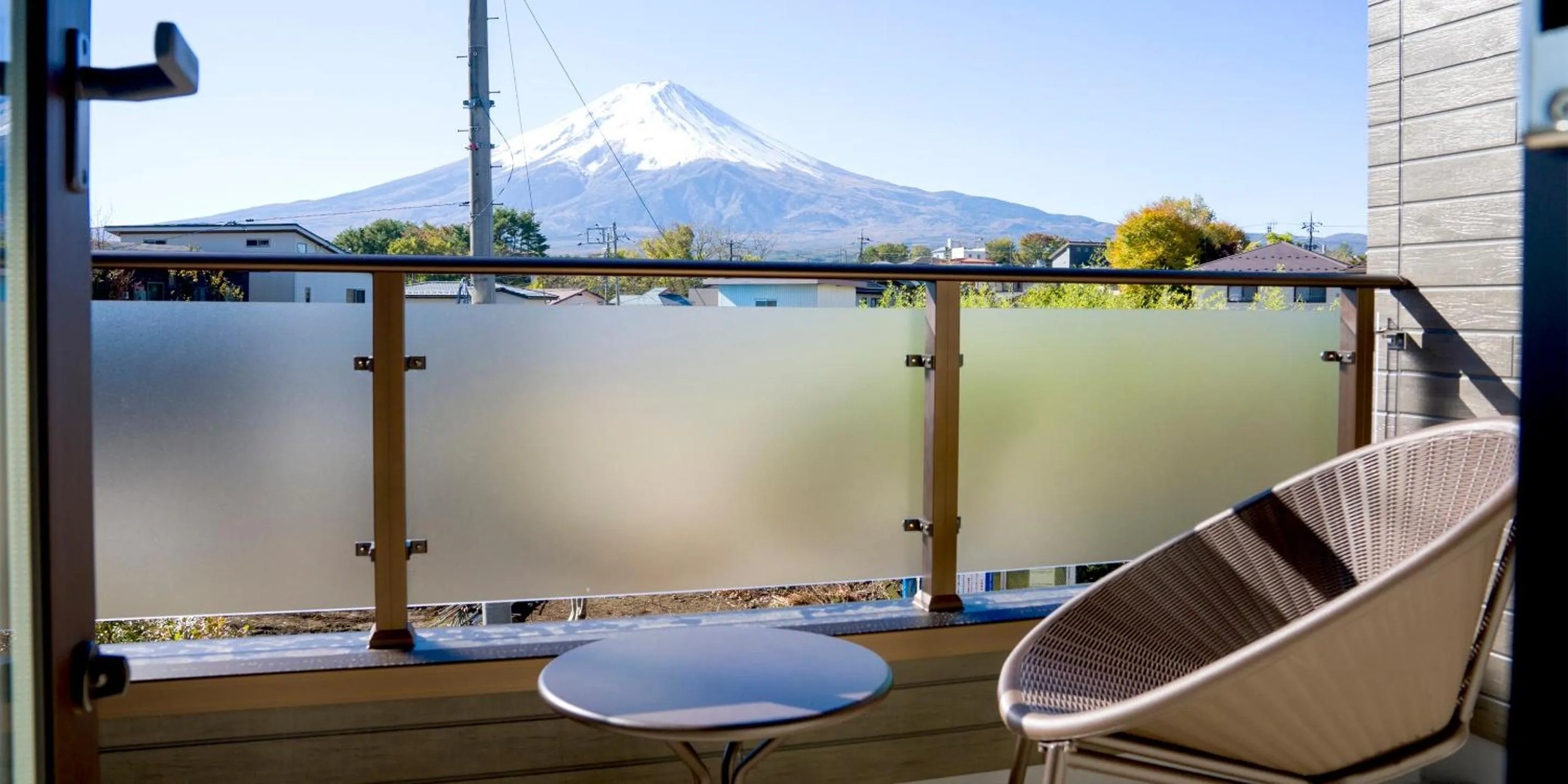 Balcony/Terrace in Rakuten STAY Fuji Kawaguchiko Station