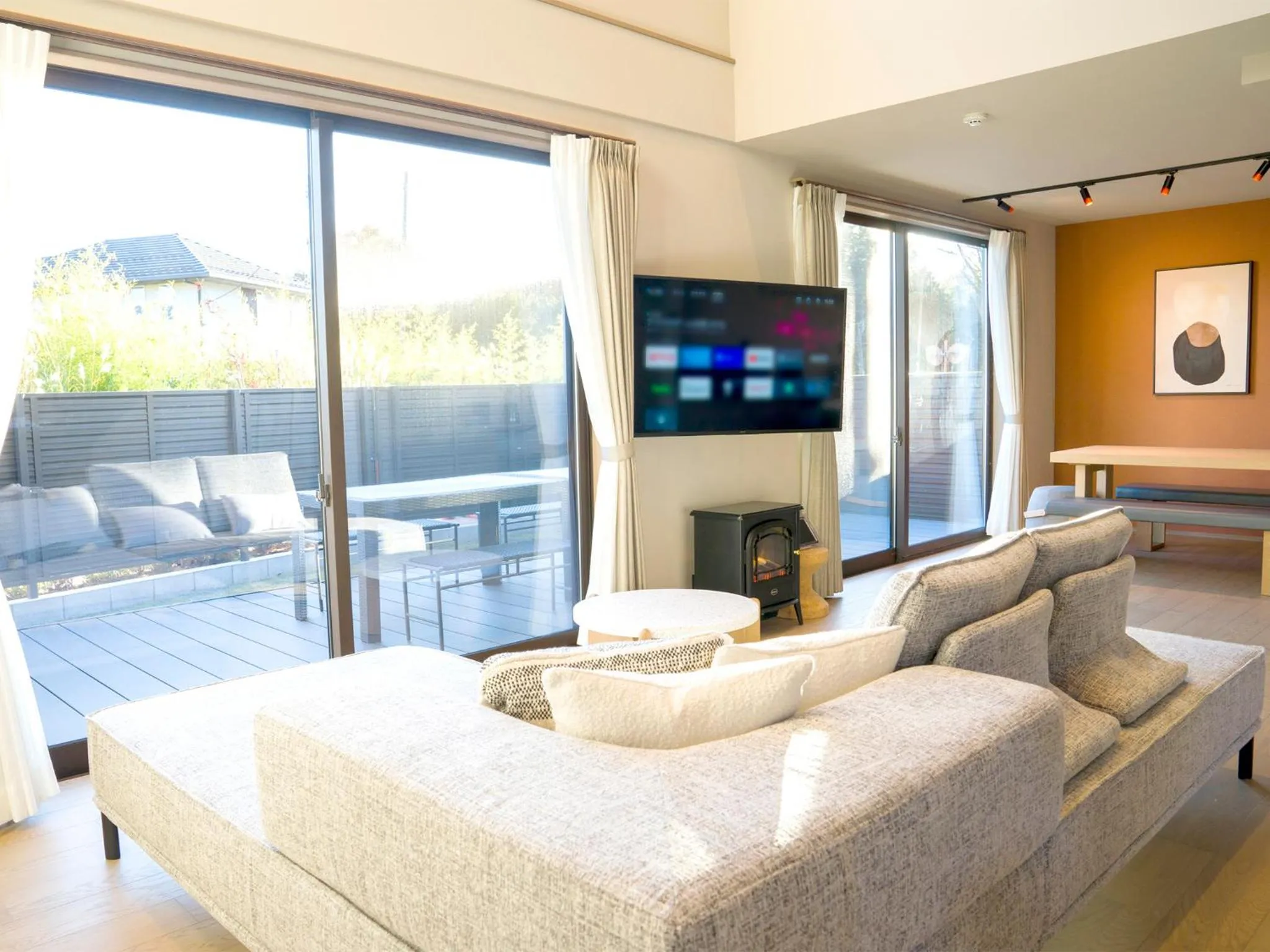 Living room in Rakuten STAY Fuji Kawaguchiko Station